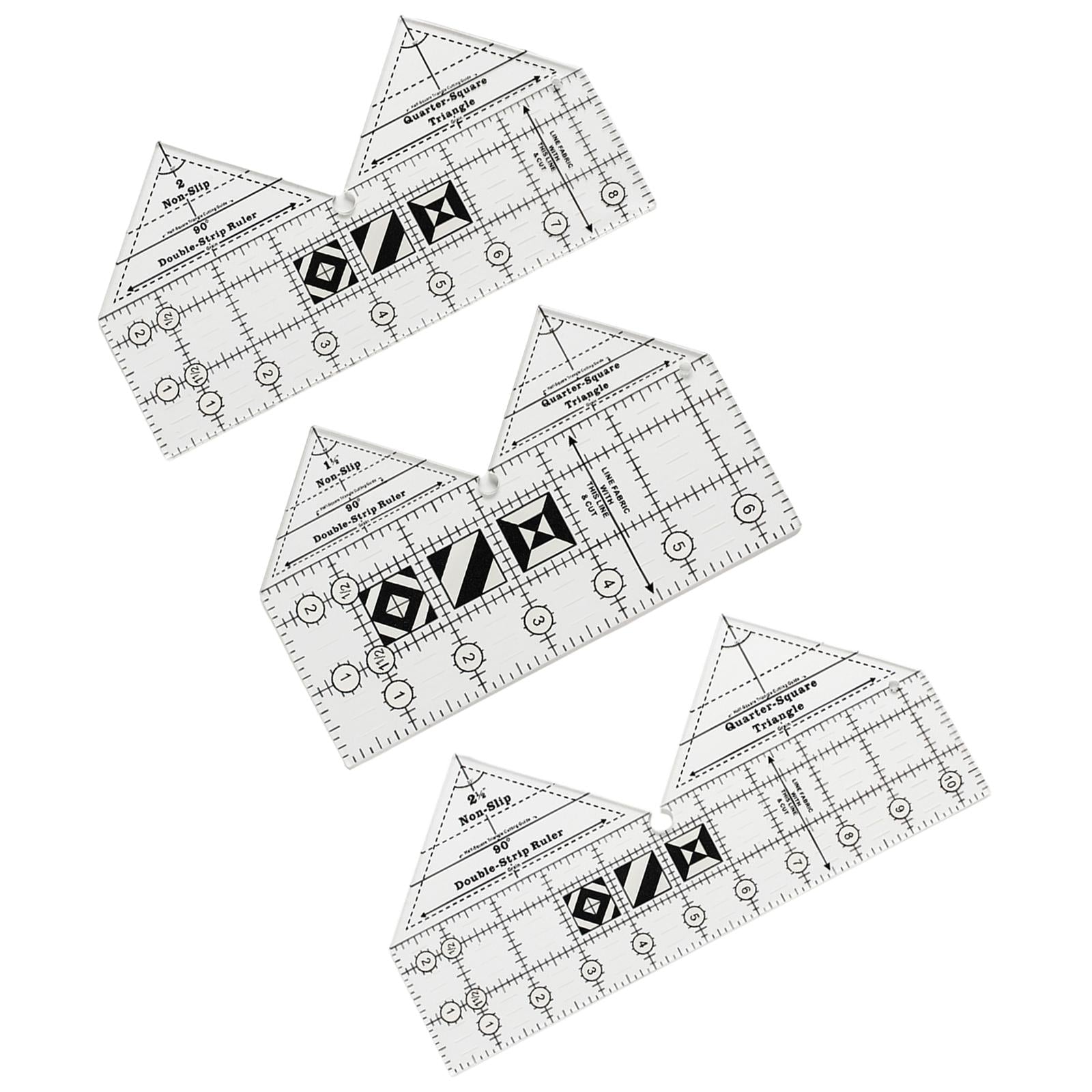 Non Slip Double Strip Ruler Sewing Templates Tailor Cutting Tool 10inch