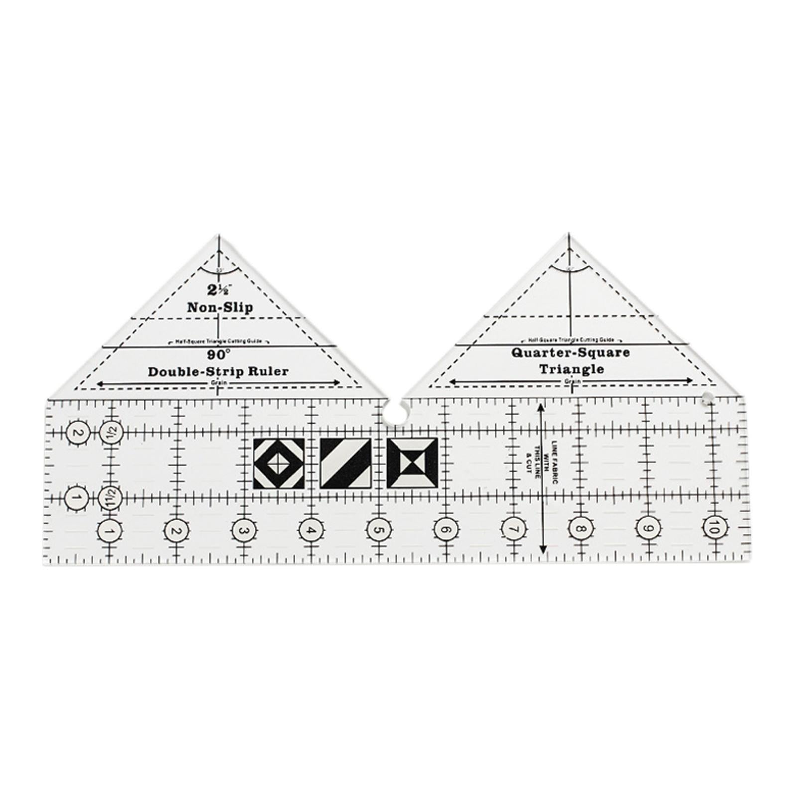 Non Slip Double Strip Ruler Sewing Templates Tailor Cutting Tool 10inch