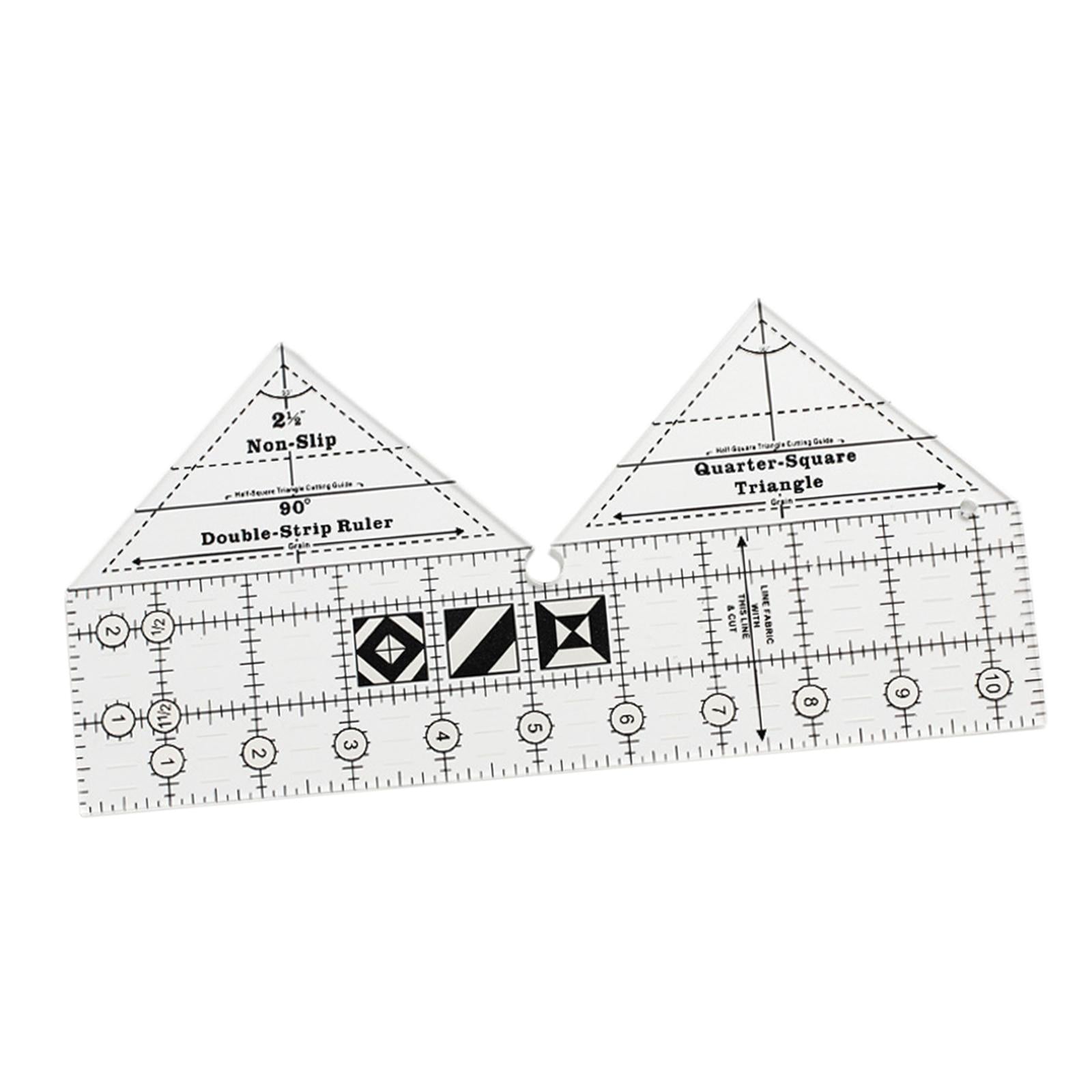 Non Slip Double Strip Ruler Sewing Templates Tailor Cutting Tool 10inch