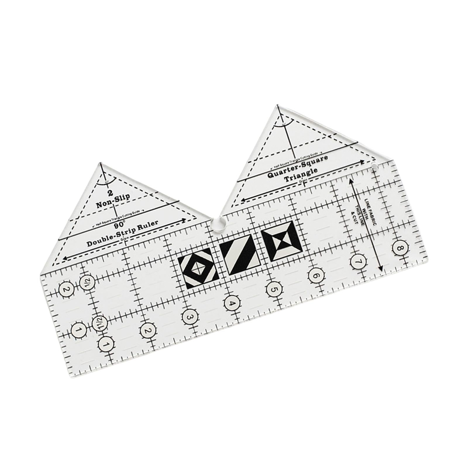 Non Slip Double Strip Ruler Sewing Templates Tailor Cutting Tool 8inch