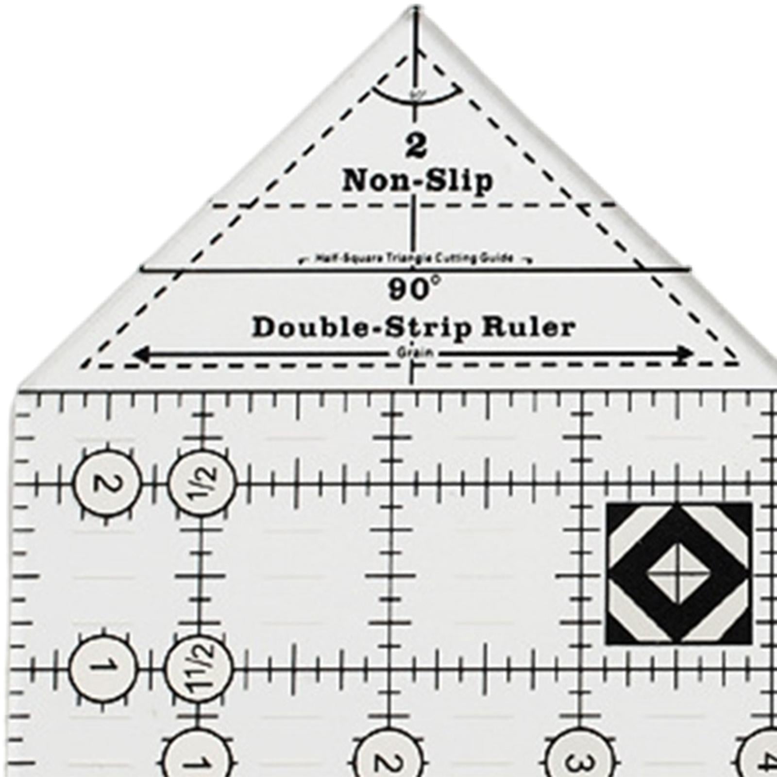 Non Slip Double Strip Ruler Sewing Templates Tailor Cutting Tool 8inch