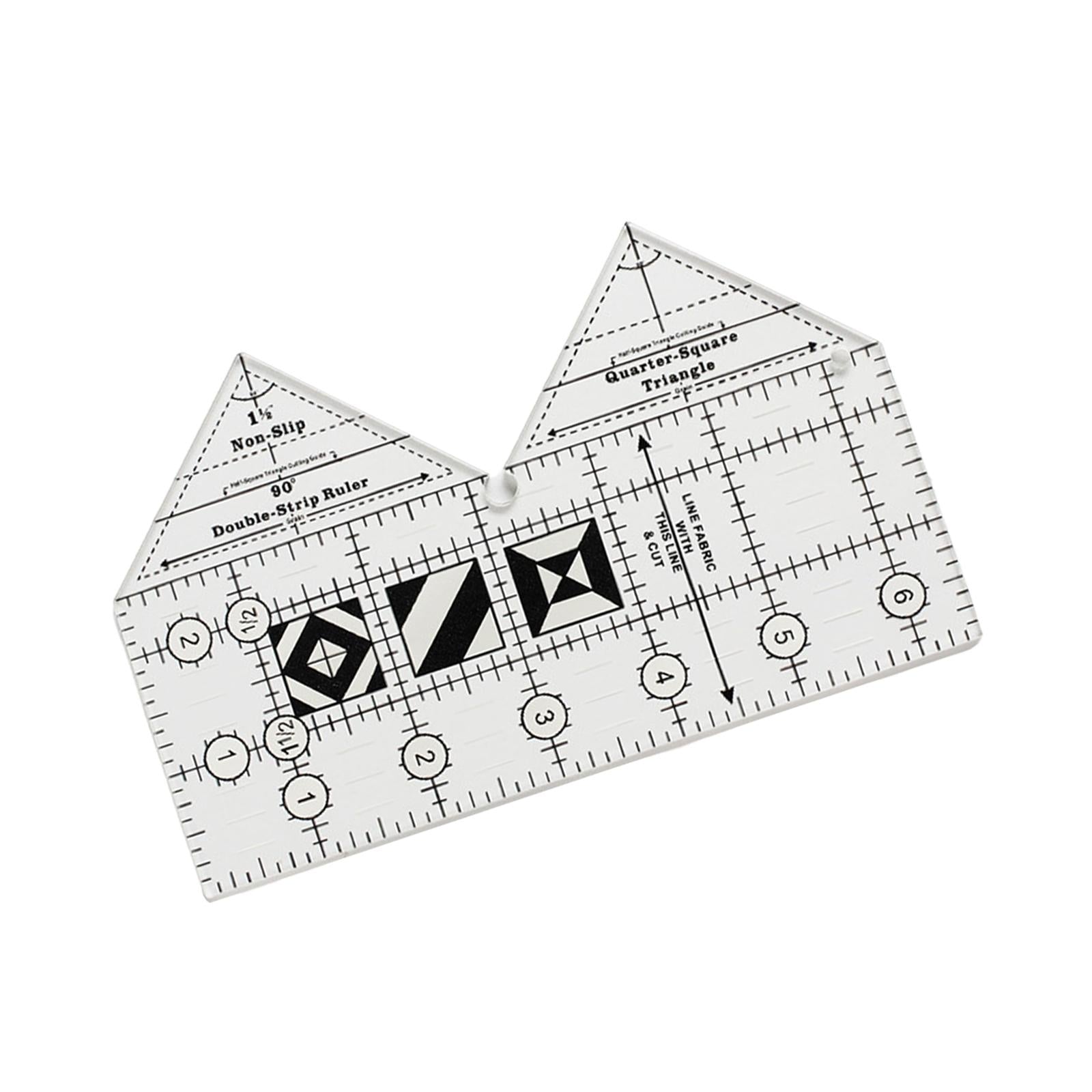 Non Slip Double Strip Ruler Sewing Templates Tailor Cutting Tool 6inch