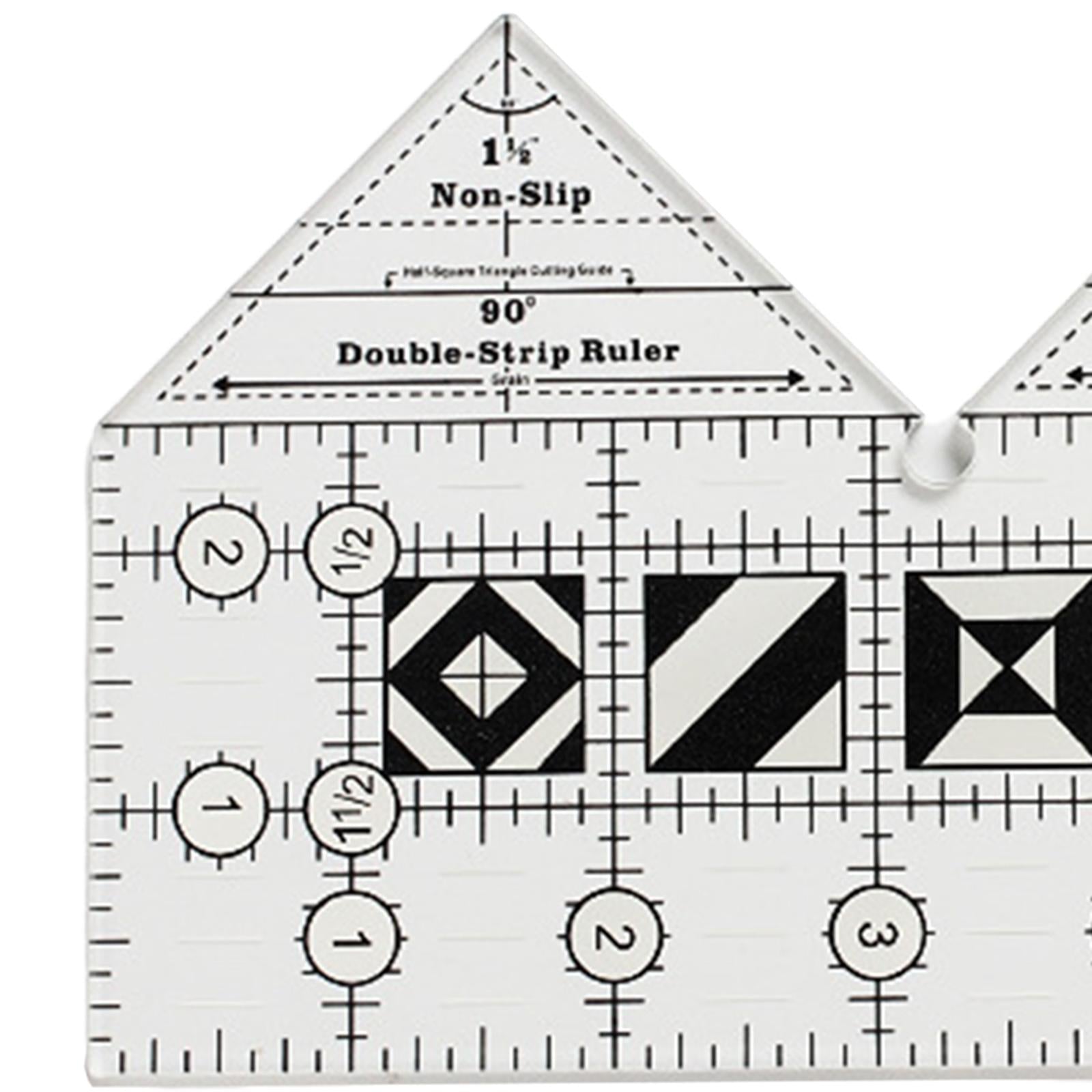 Non Slip Double Strip Ruler Sewing Templates Tailor Cutting Tool 6inch
