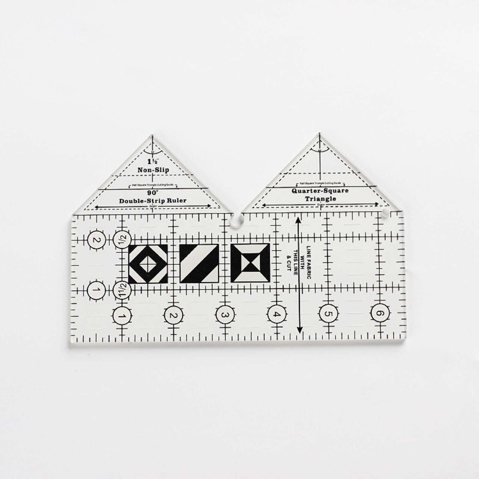 Non Slip Double Strip Ruler Sewing Templates Tailor Cutting Tool 6inch