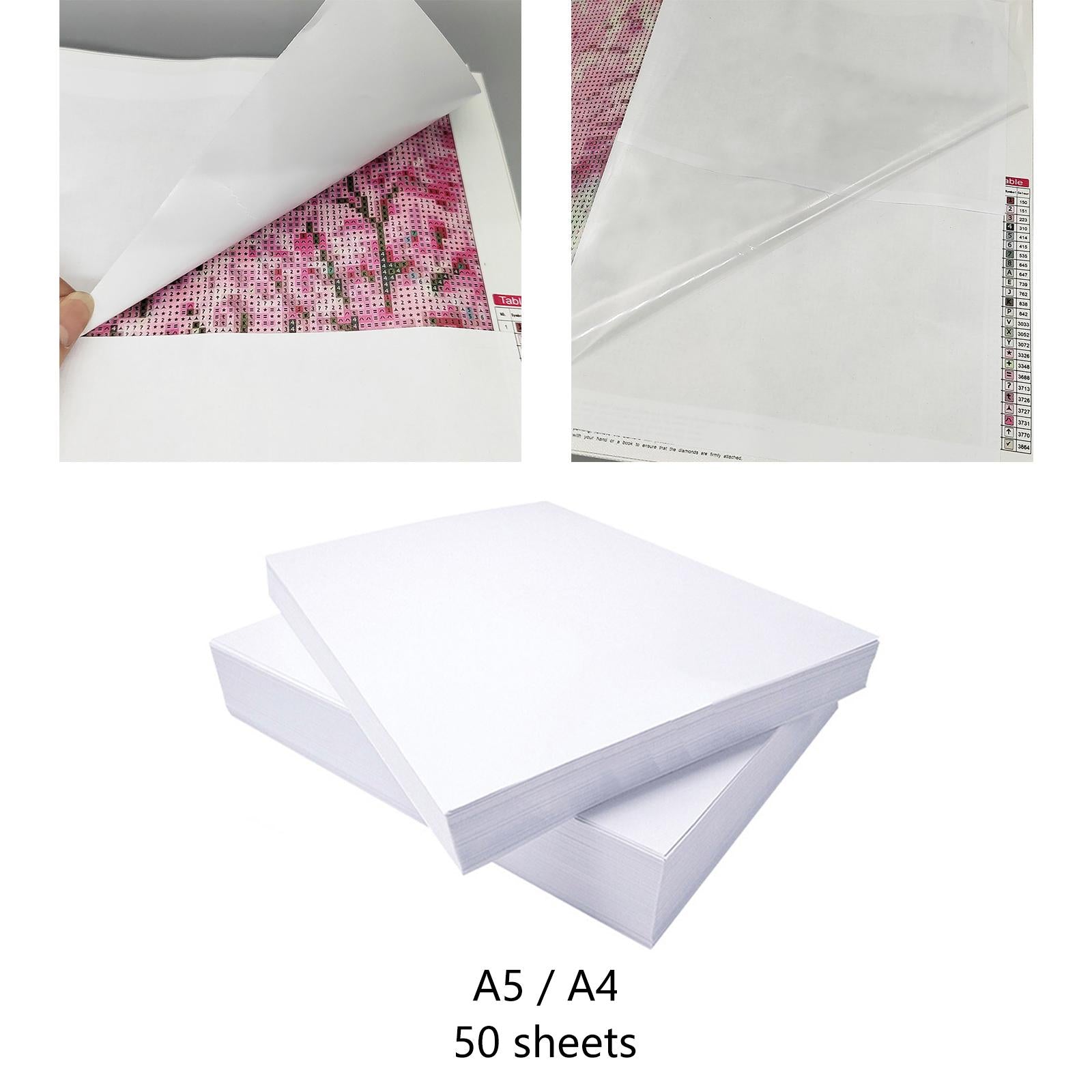 50x Non Stick Diamond Painting Cover Release Paper Cross Stitch 148x210MM