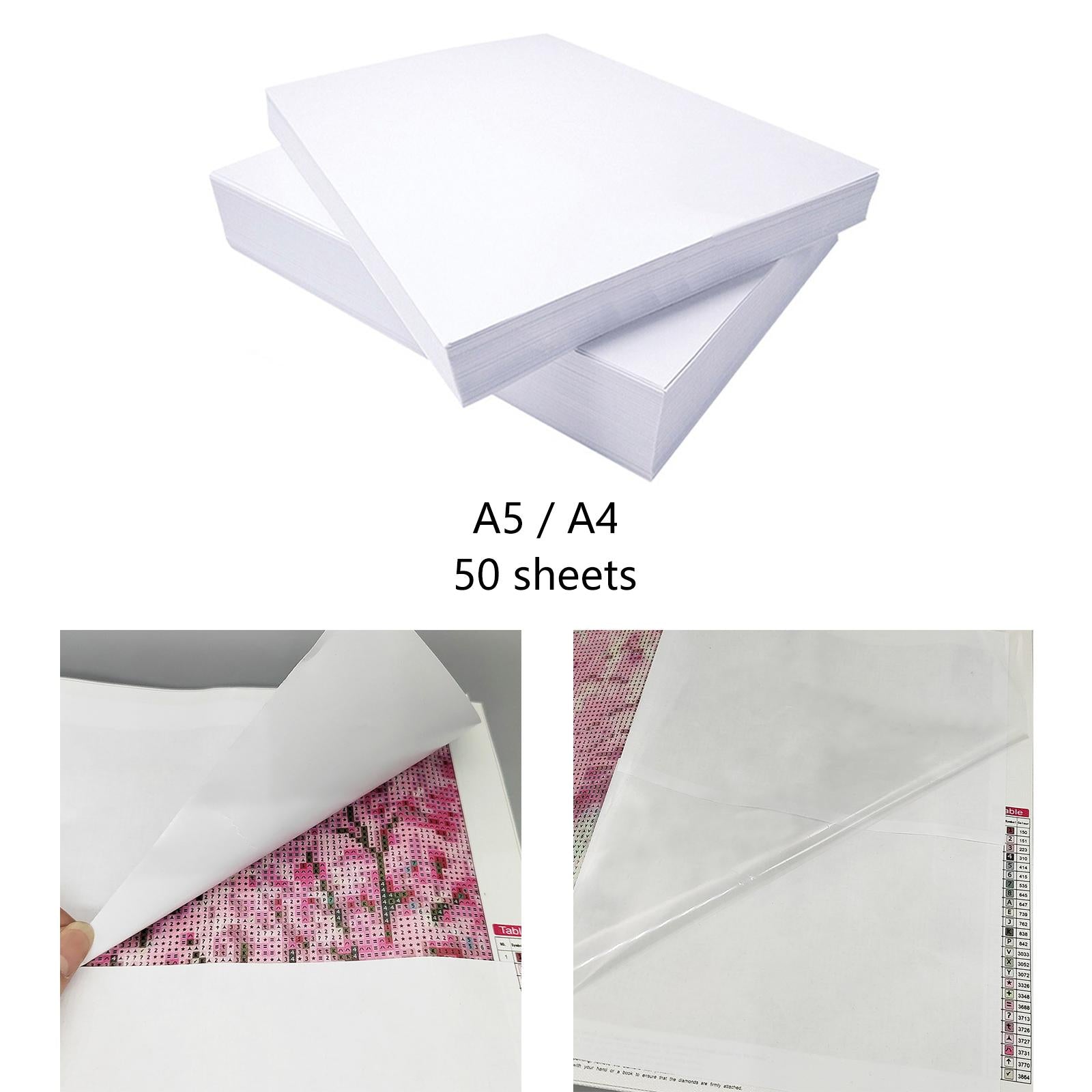 50x Non Stick Diamond Painting Cover Release Paper Cross Stitch 148x210MM