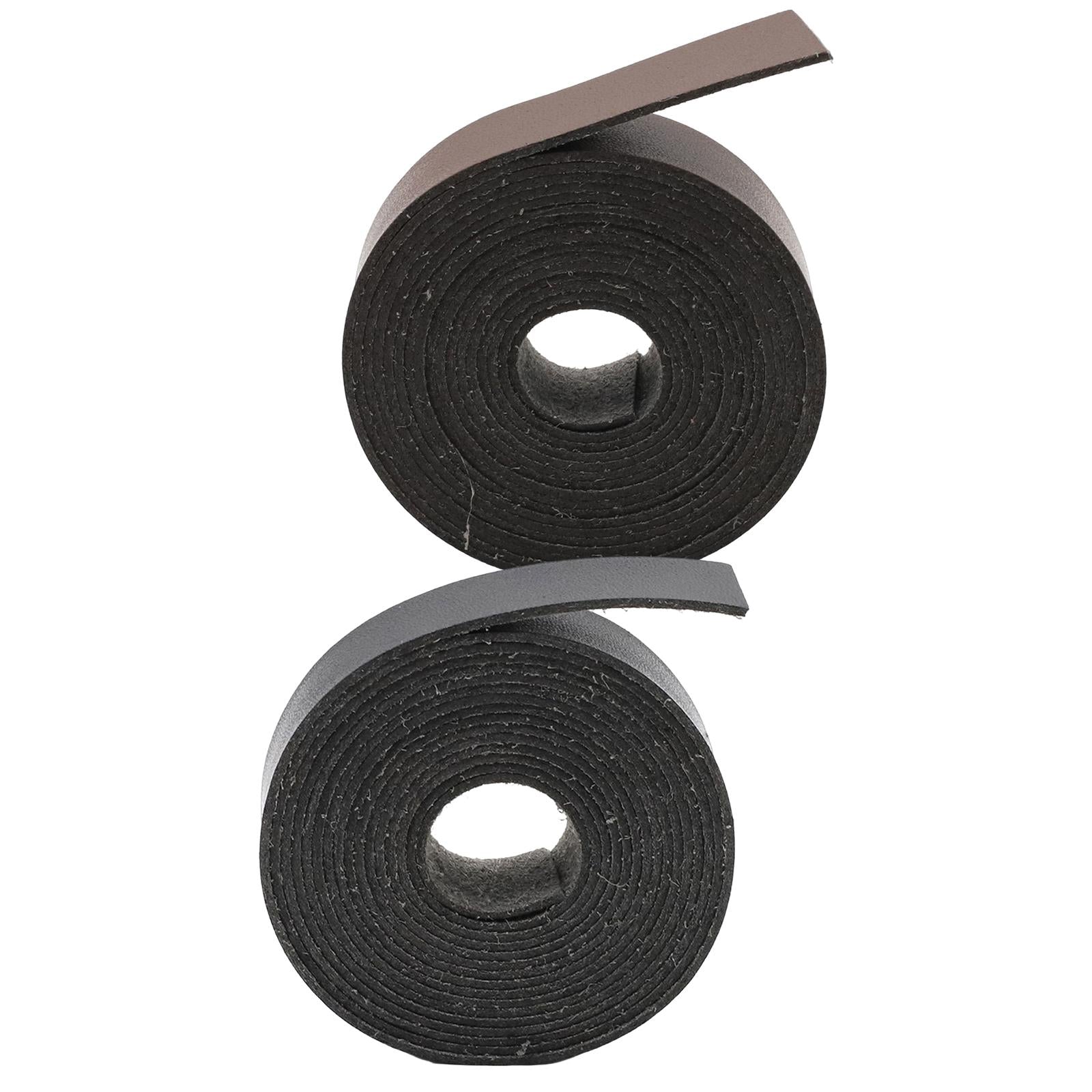 Multifunction Leather Strap Belt DIY Supplies Leathercraft 2M Strips Black