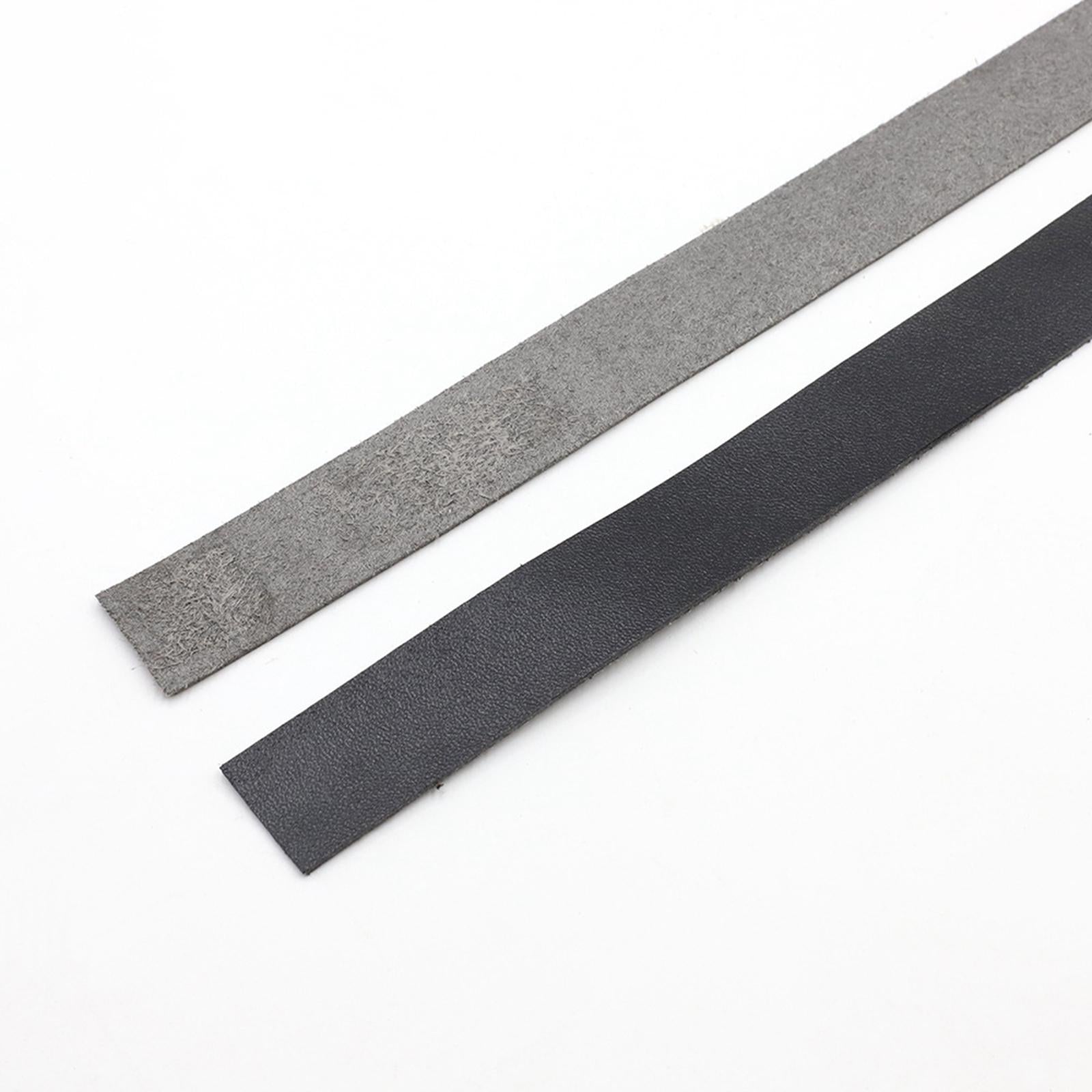 Multifunction Leather Strap Belt DIY Supplies Leathercraft 2M Strips Black