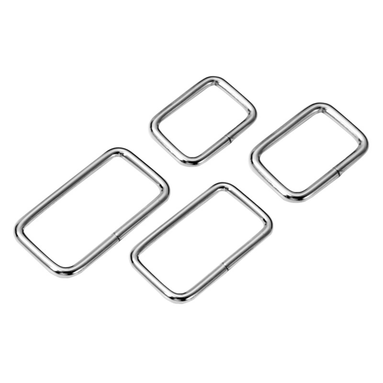 Metal Leather Hand Bag Purse Strap Belt Webbing Rectangle Rings Buckles