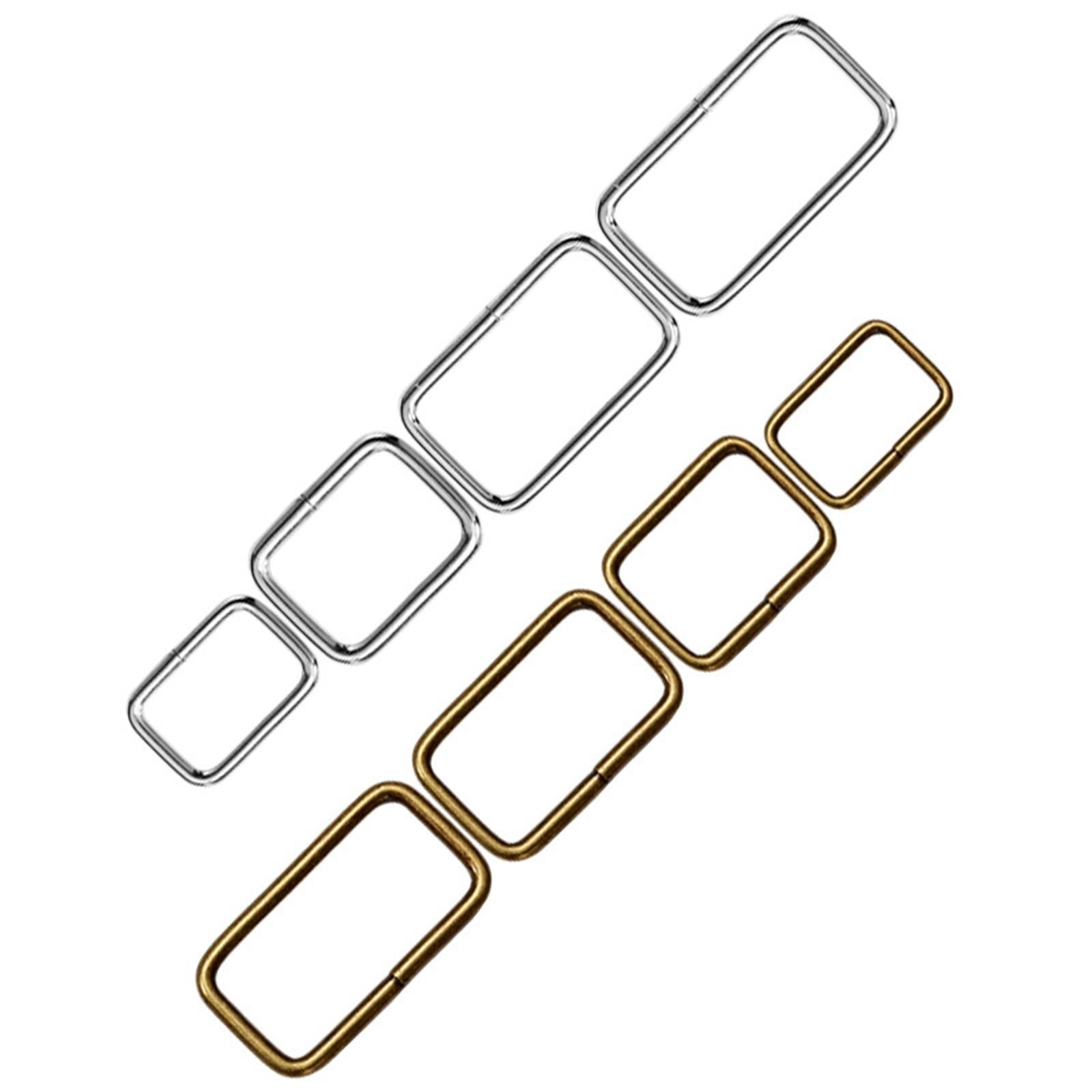 20Pcs Metal Rectangle Ring Webbing Belt Buckle for Dog Leash DIY Accessories