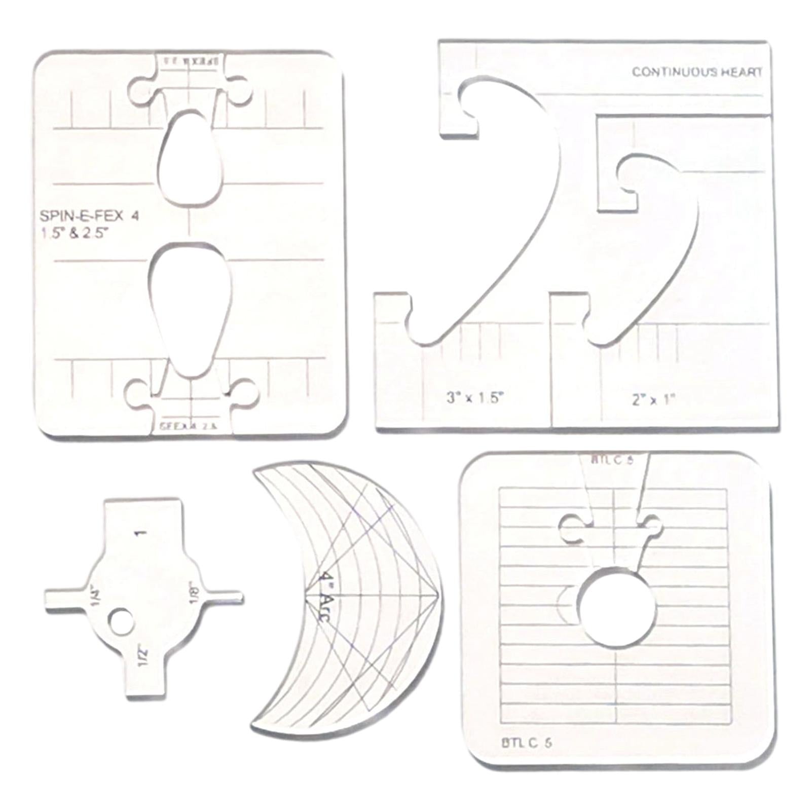 Domestic DIY Sewing Cloth Ruler Quilting Templates Set for Sewing Machine