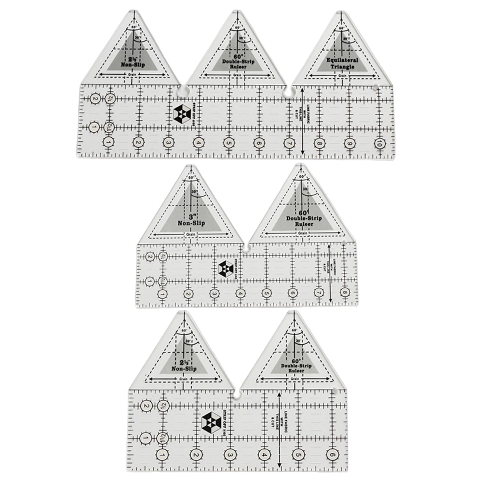 Acrylic Cloth Ruler Double Strip Quilting Ruler,Quilt Rulers for Sewing 6in