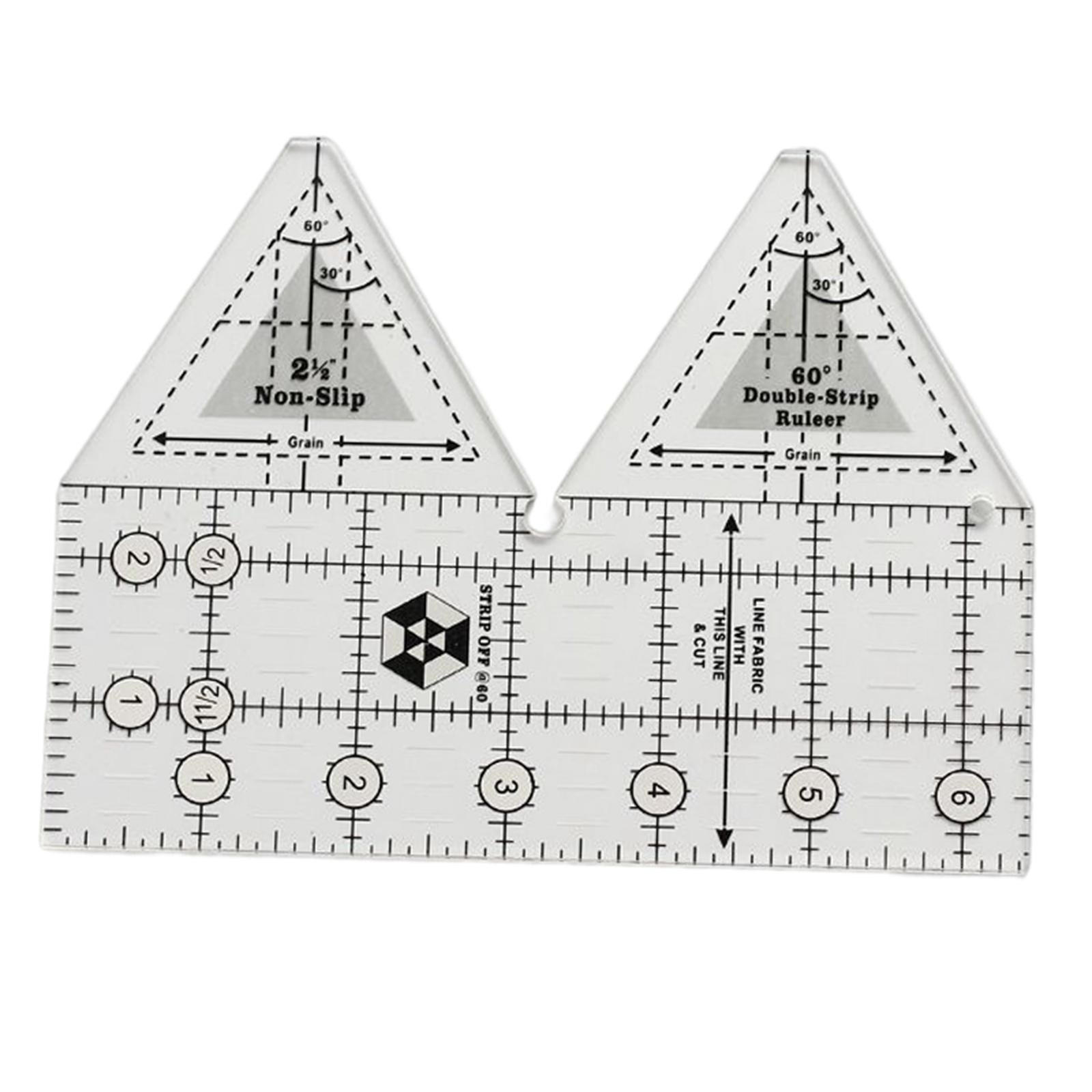 Acrylic Cloth Ruler Double Strip Quilting Ruler,Quilt Rulers for Sewing 6in