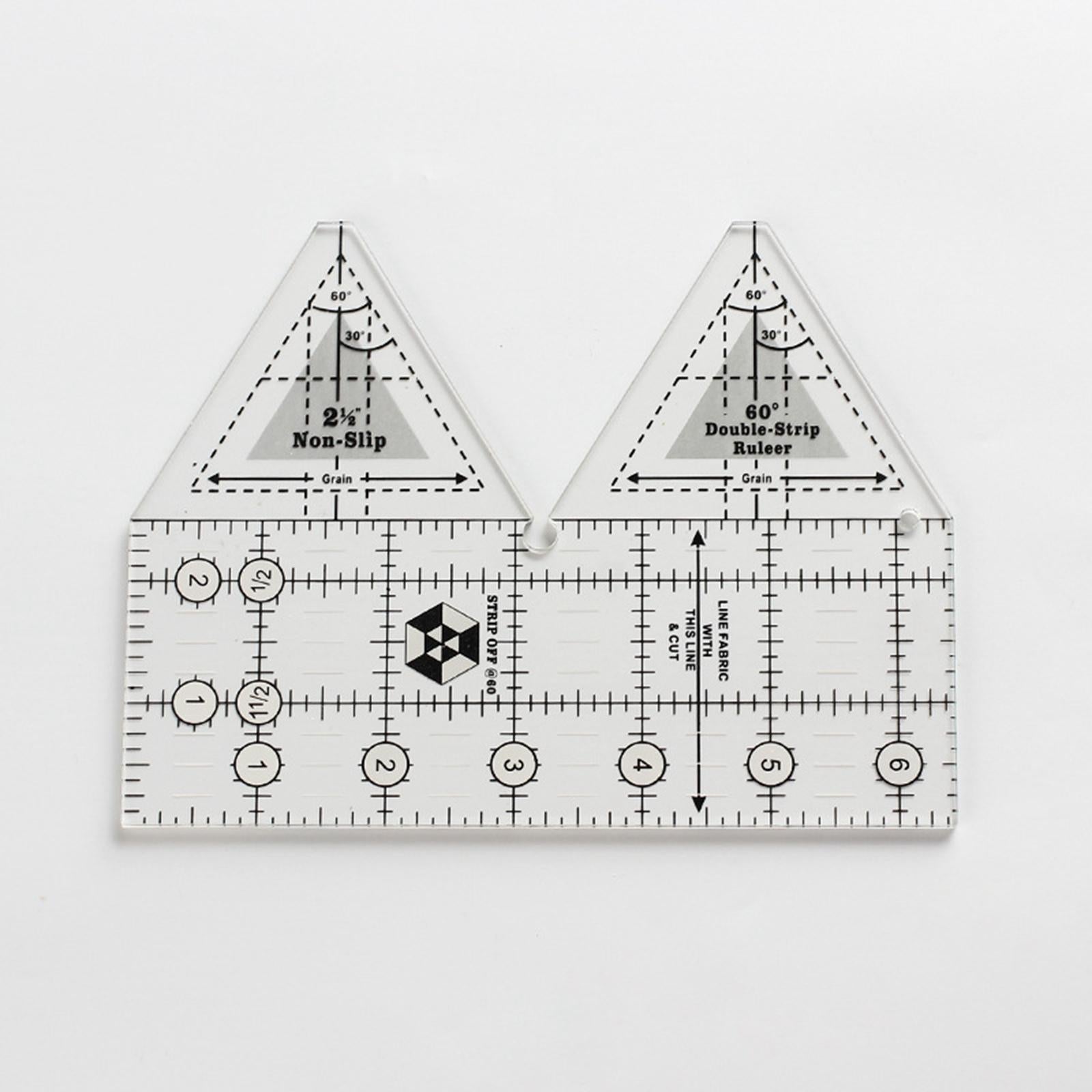 Acrylic Cloth Ruler Double Strip Quilting Ruler,Quilt Rulers for Sewing 6in