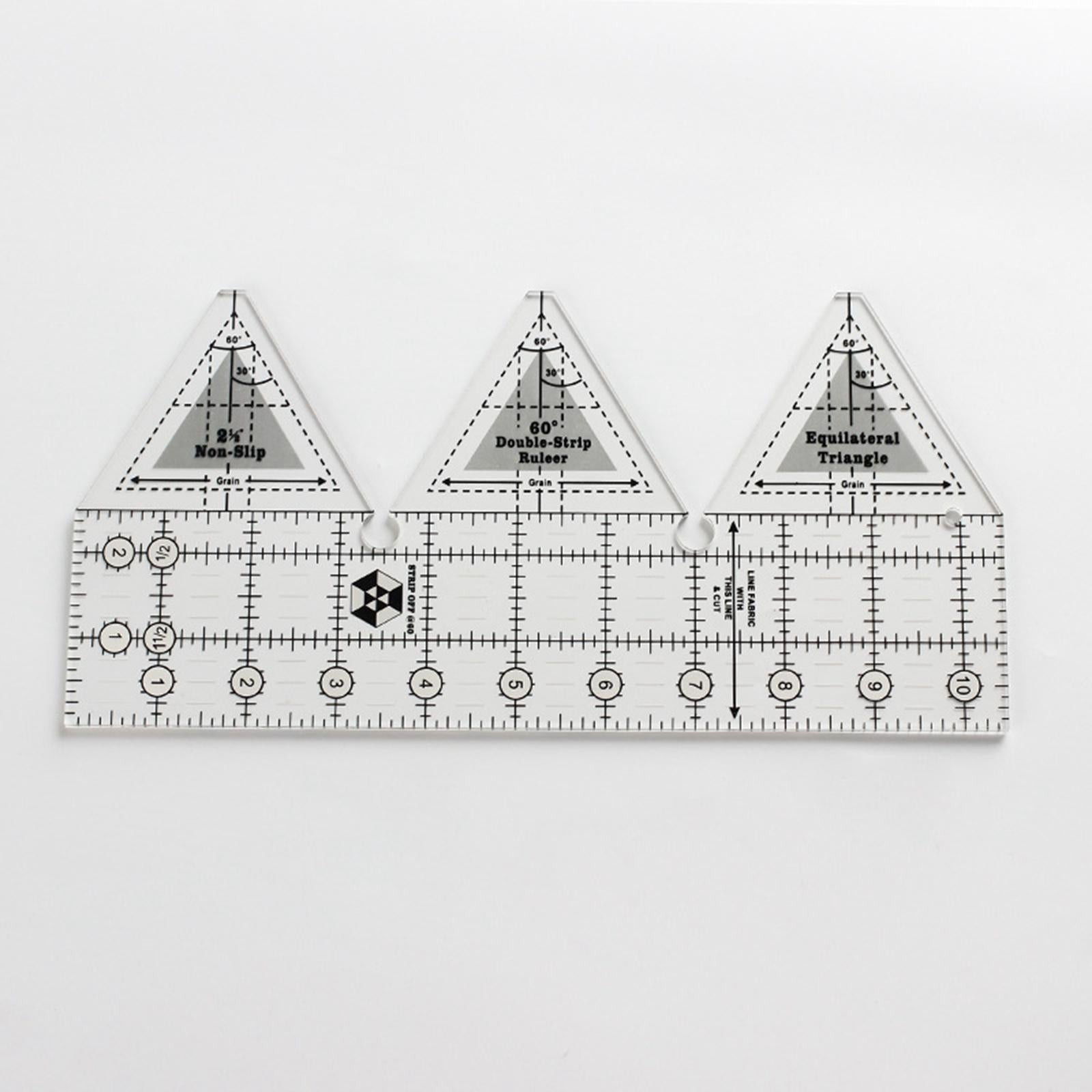Acrylic Cloth Ruler Double Strip Quilting Ruler,Quilt Rulers for Sewing 10in