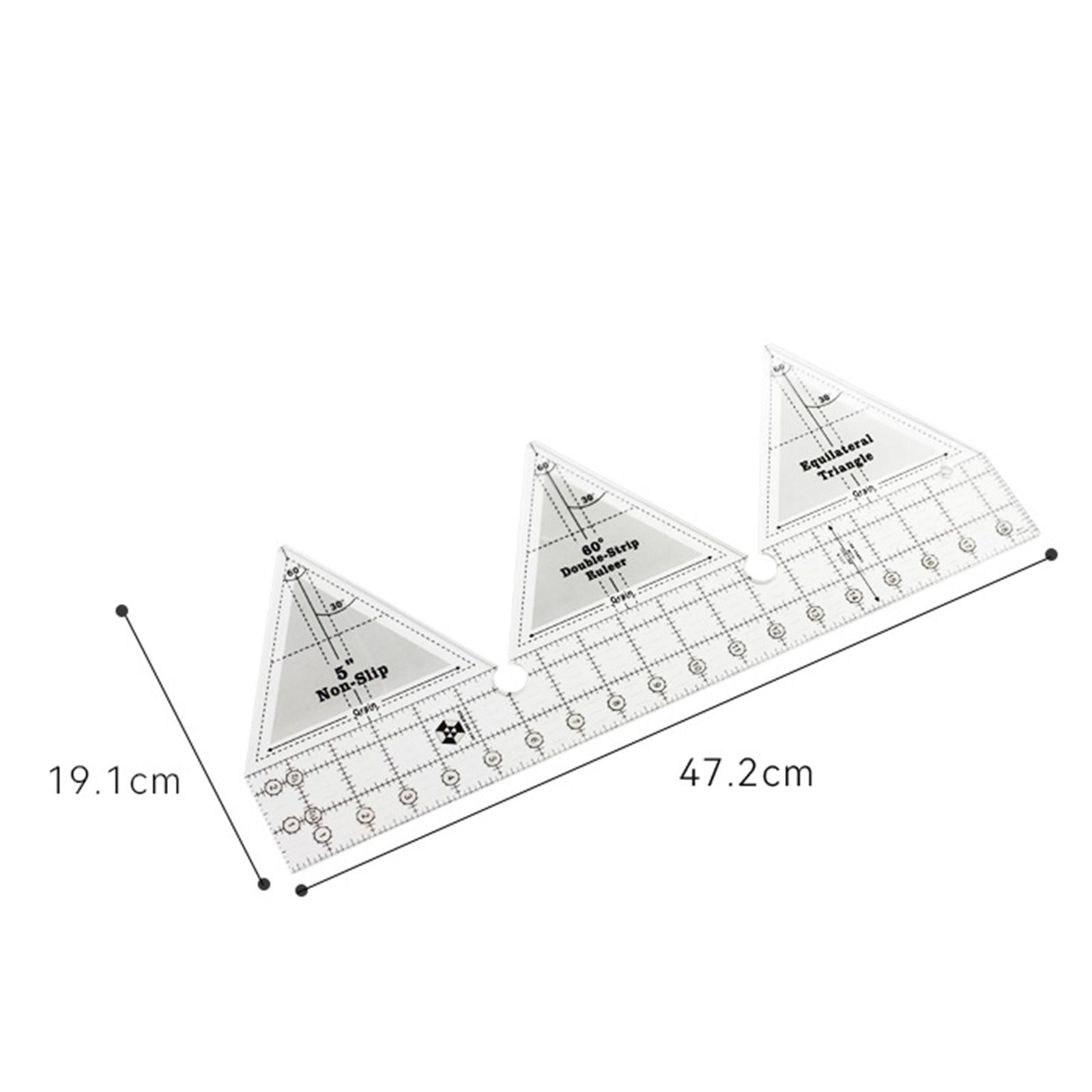 90 Degree Double Strip Ruler 18inch DIY Acrylic for Patchwork Quilting
