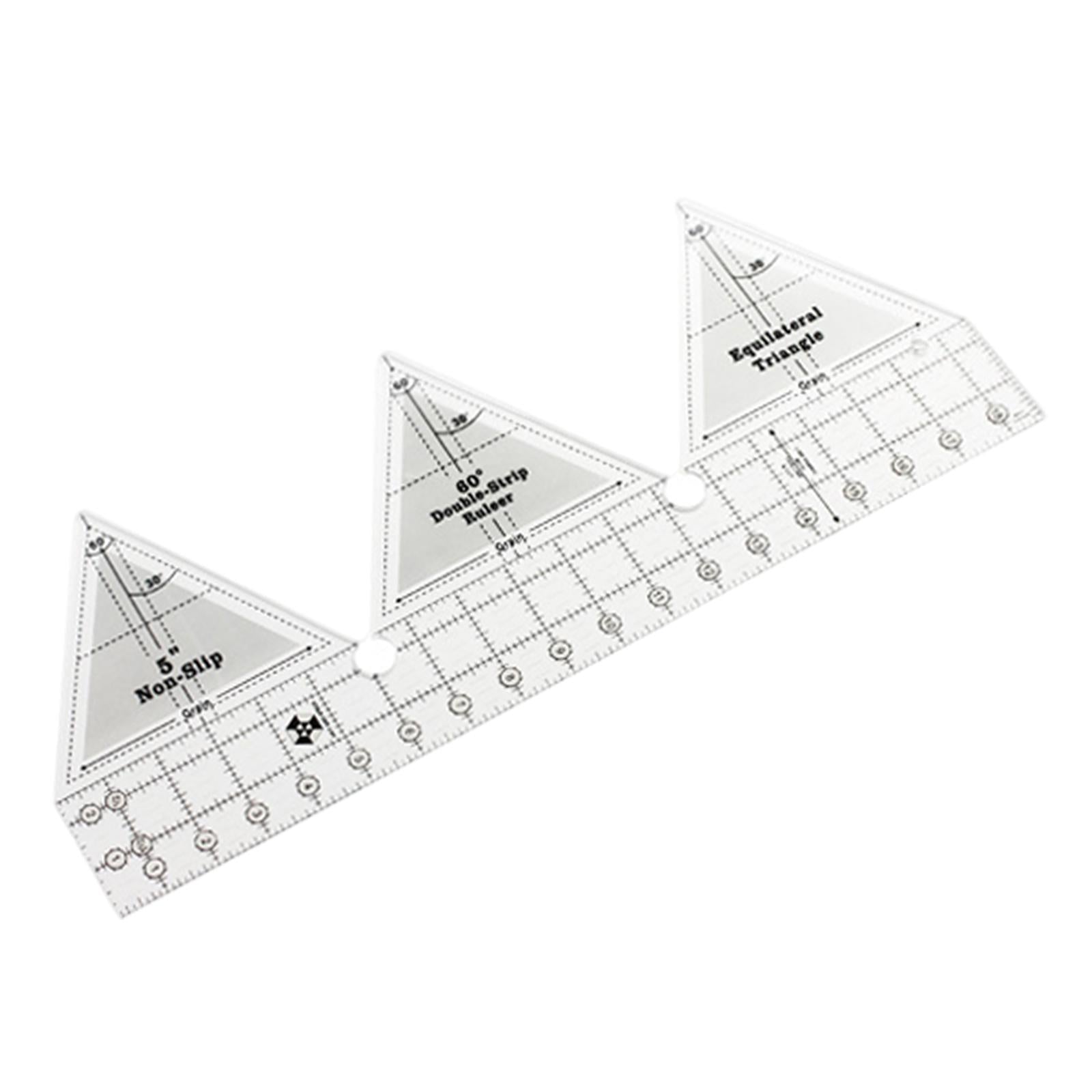90 Degree Double Strip Ruler 18inch DIY Acrylic for Patchwork Quilting