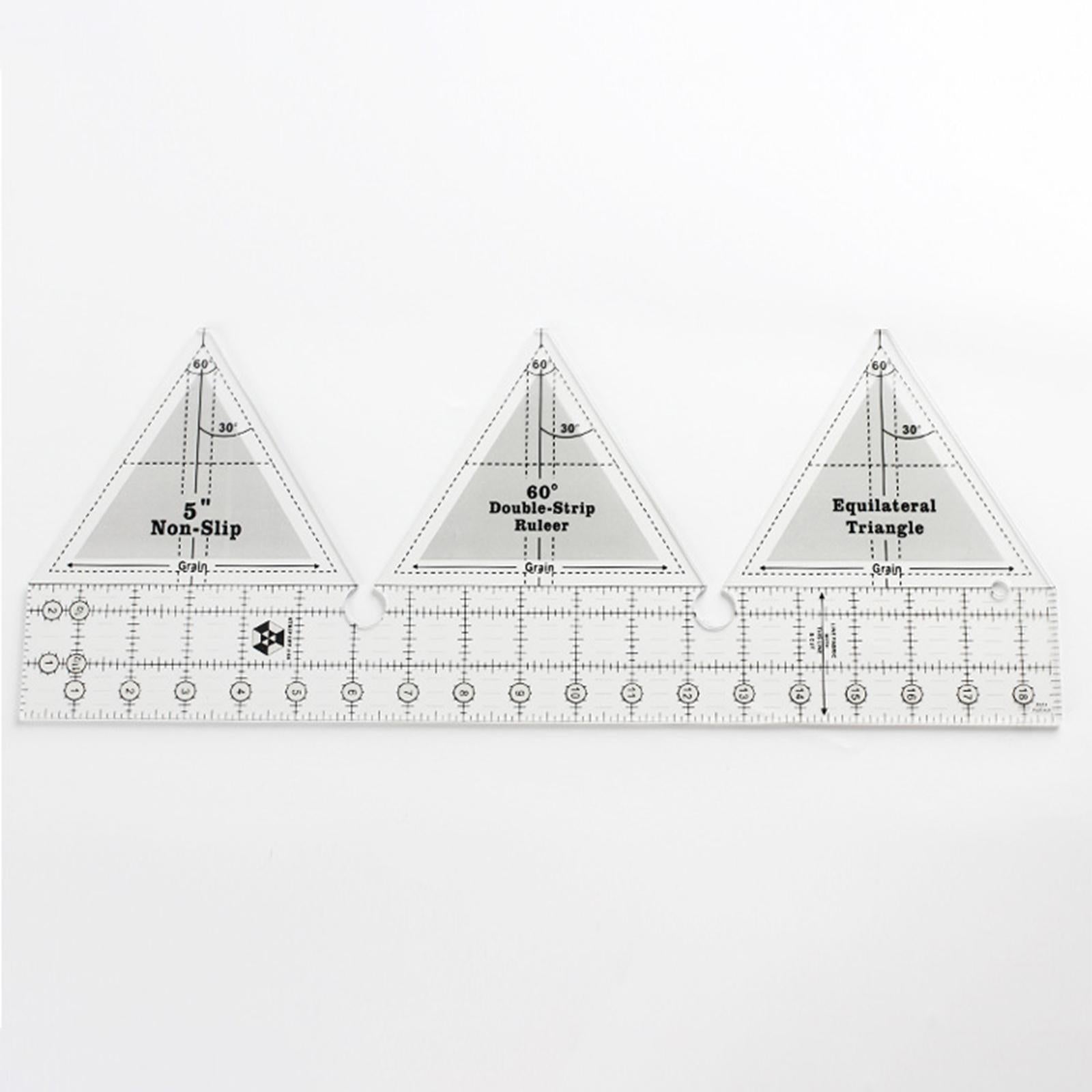 90 Degree Double Strip Ruler 18inch DIY Acrylic for Patchwork Quilting