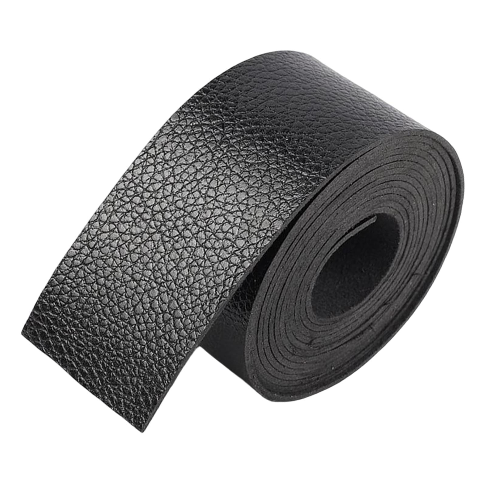 PU Leather Strap Strips Decorative Supplies for Workshop Purse Tooling Black