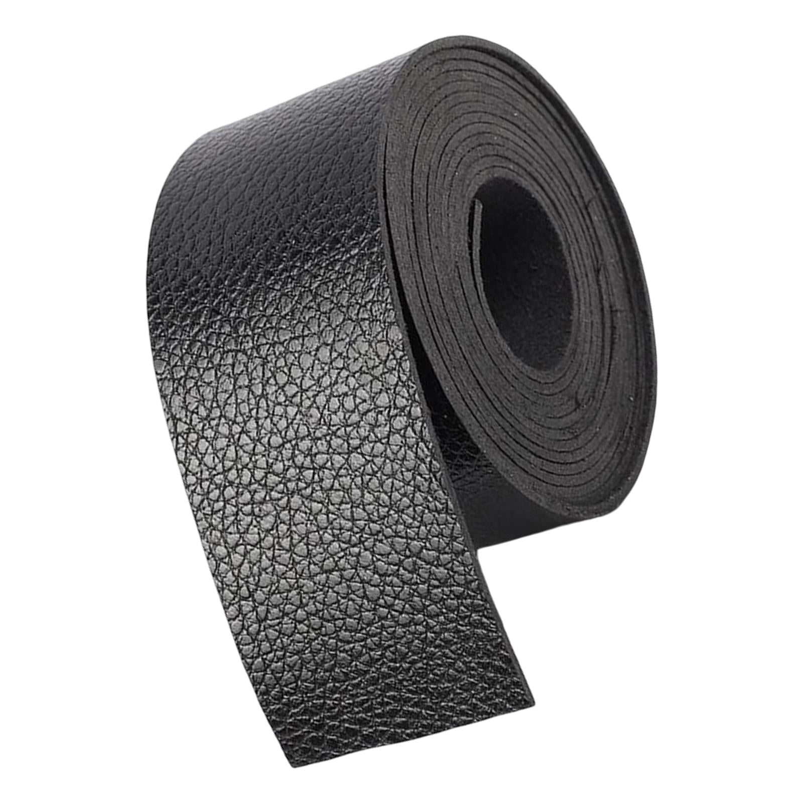 PU Leather Strap Strips Decorative Supplies for Workshop Purse Tooling Black