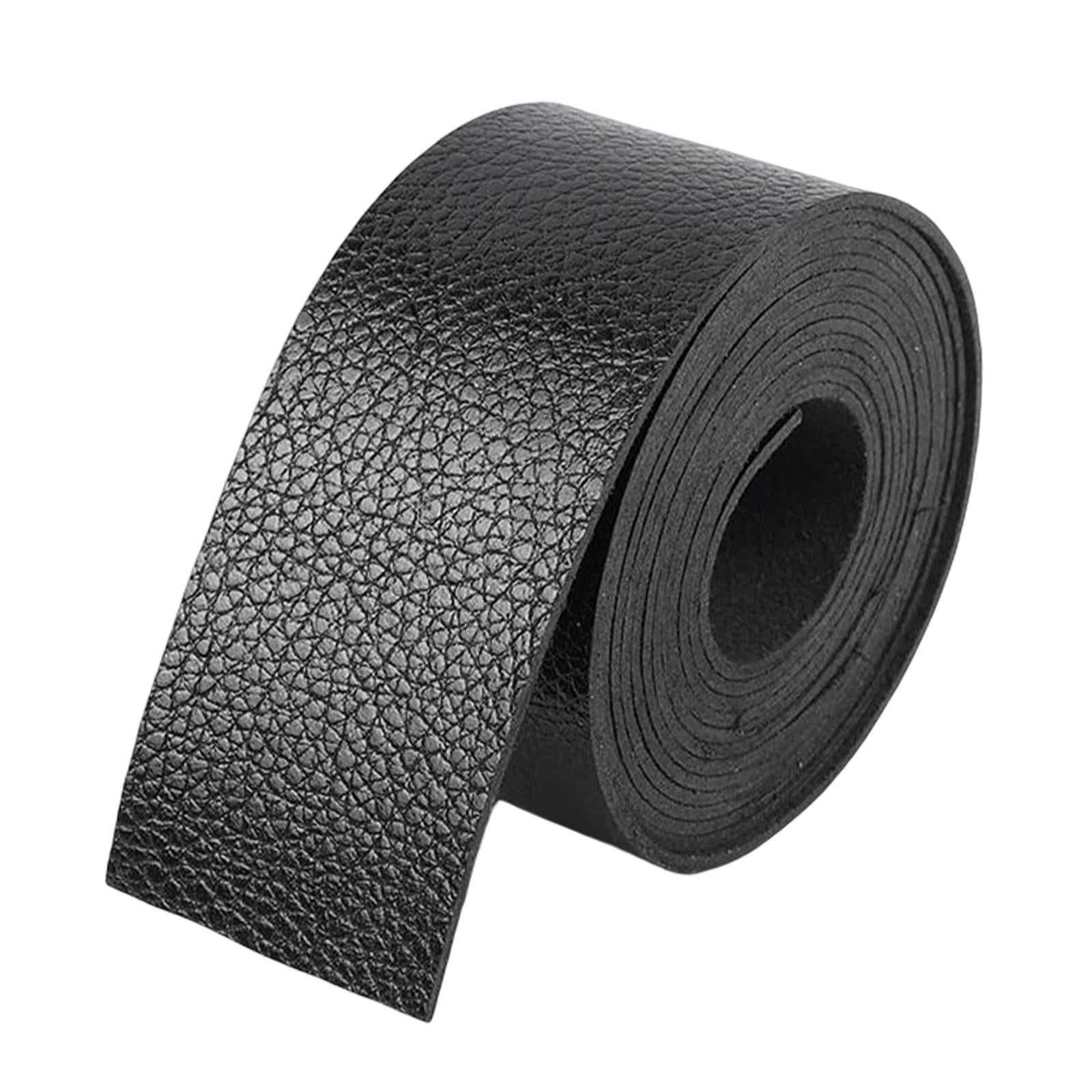 PU Leather Strap Strips Decorative Supplies for Workshop Purse Tooling Black