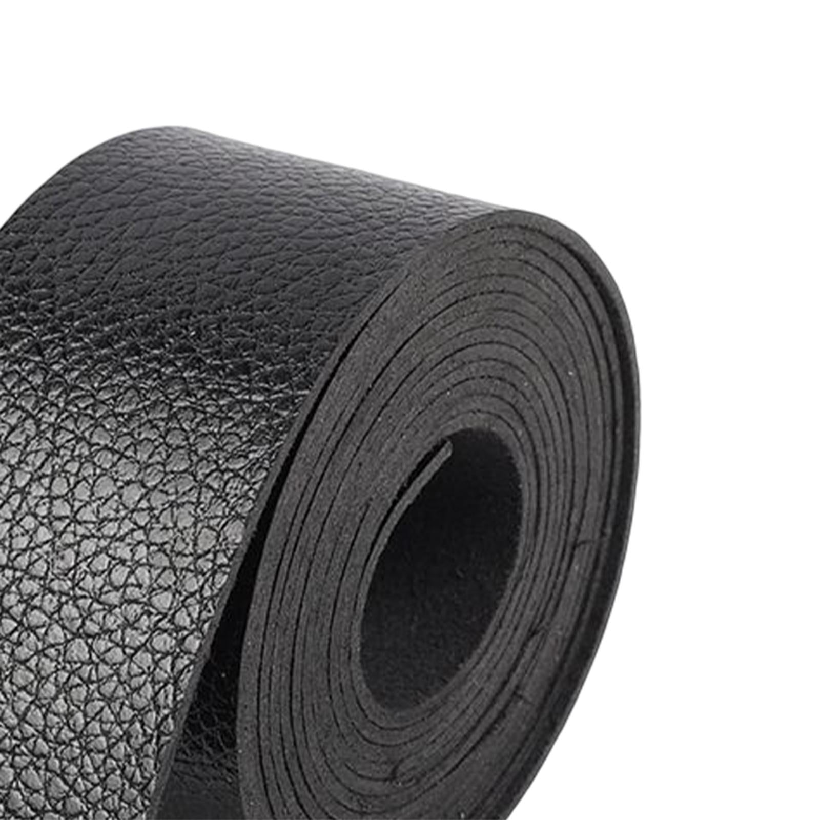 PU Leather Strap Strips Decorative Supplies for Workshop Purse Tooling Black