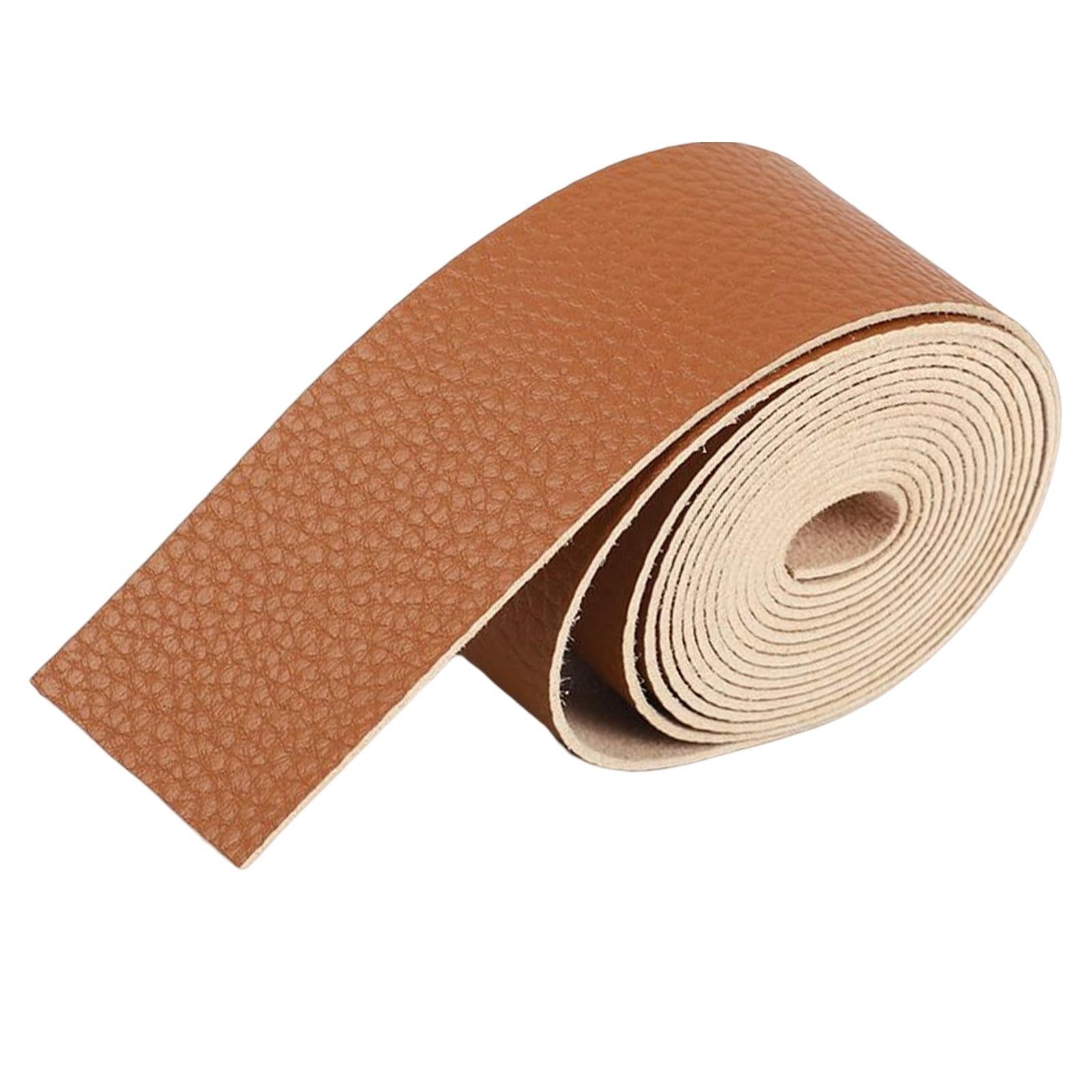 PU Leather Strap Strips Decorative Supplies for Workshop Purse Tooling Brown