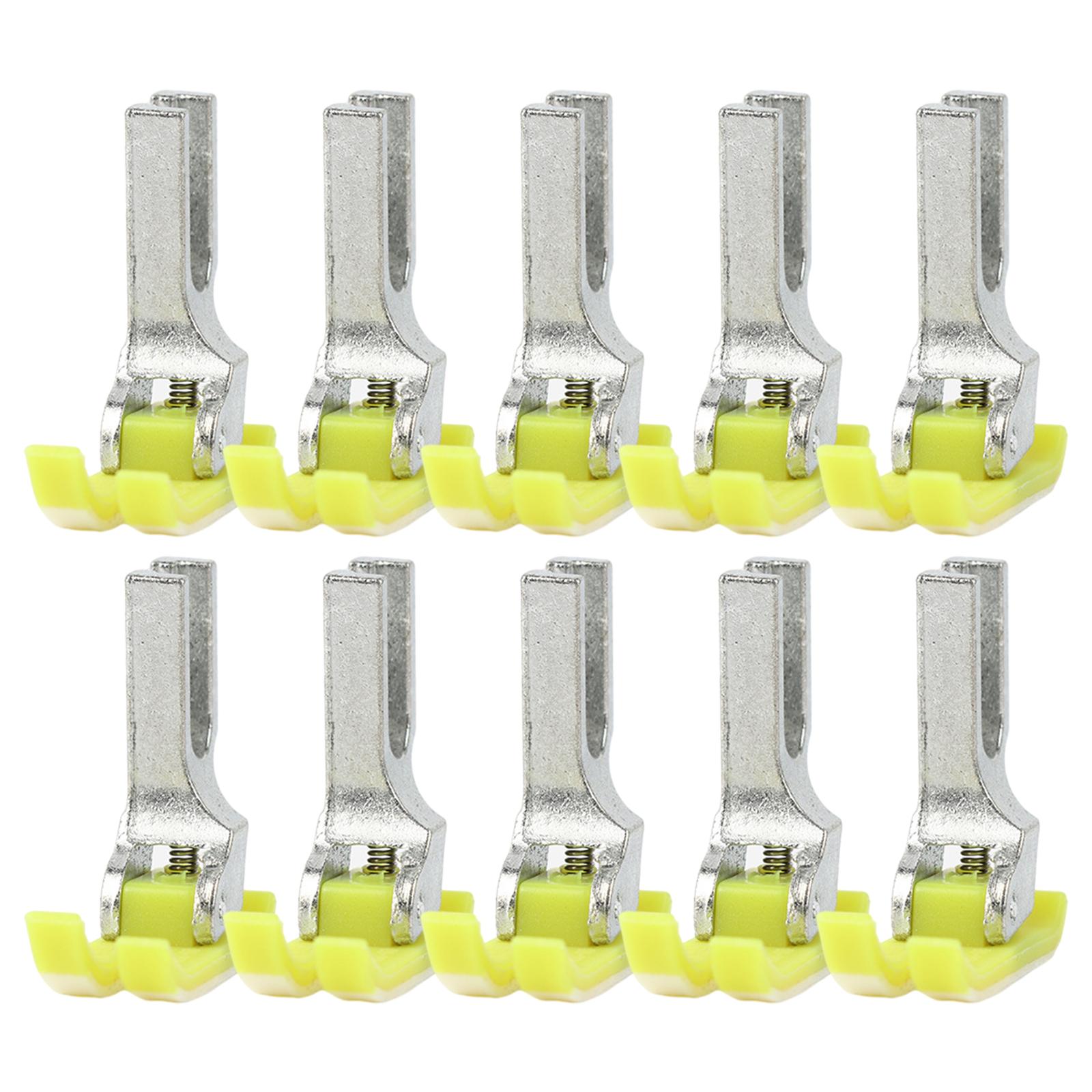 10 Pieces Sewing Machine Flat Car Presser Foot for Mattress Leather Quilt