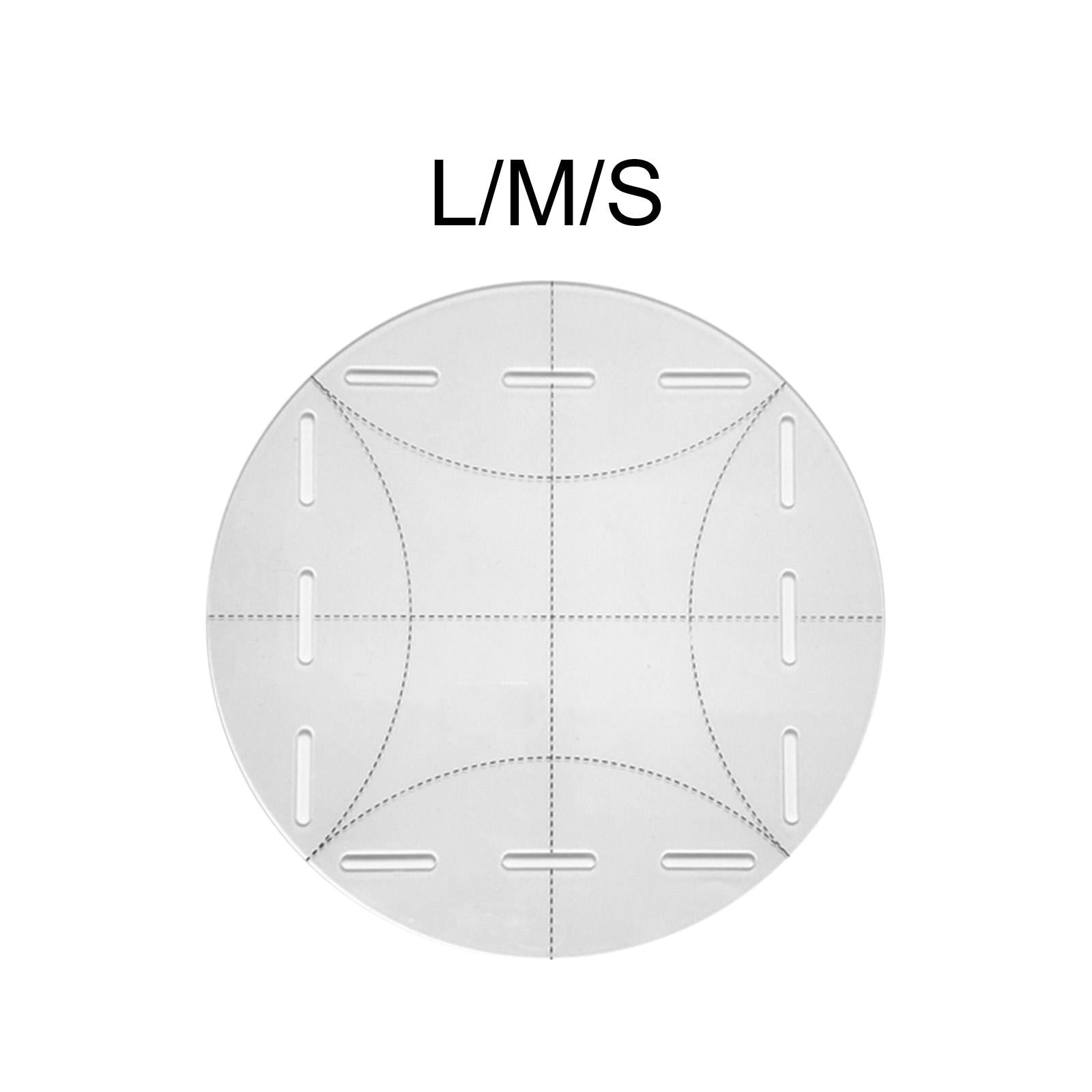 Acrylic Round Template Cutting Multifunctional Curve Clear Quilting Ruler L