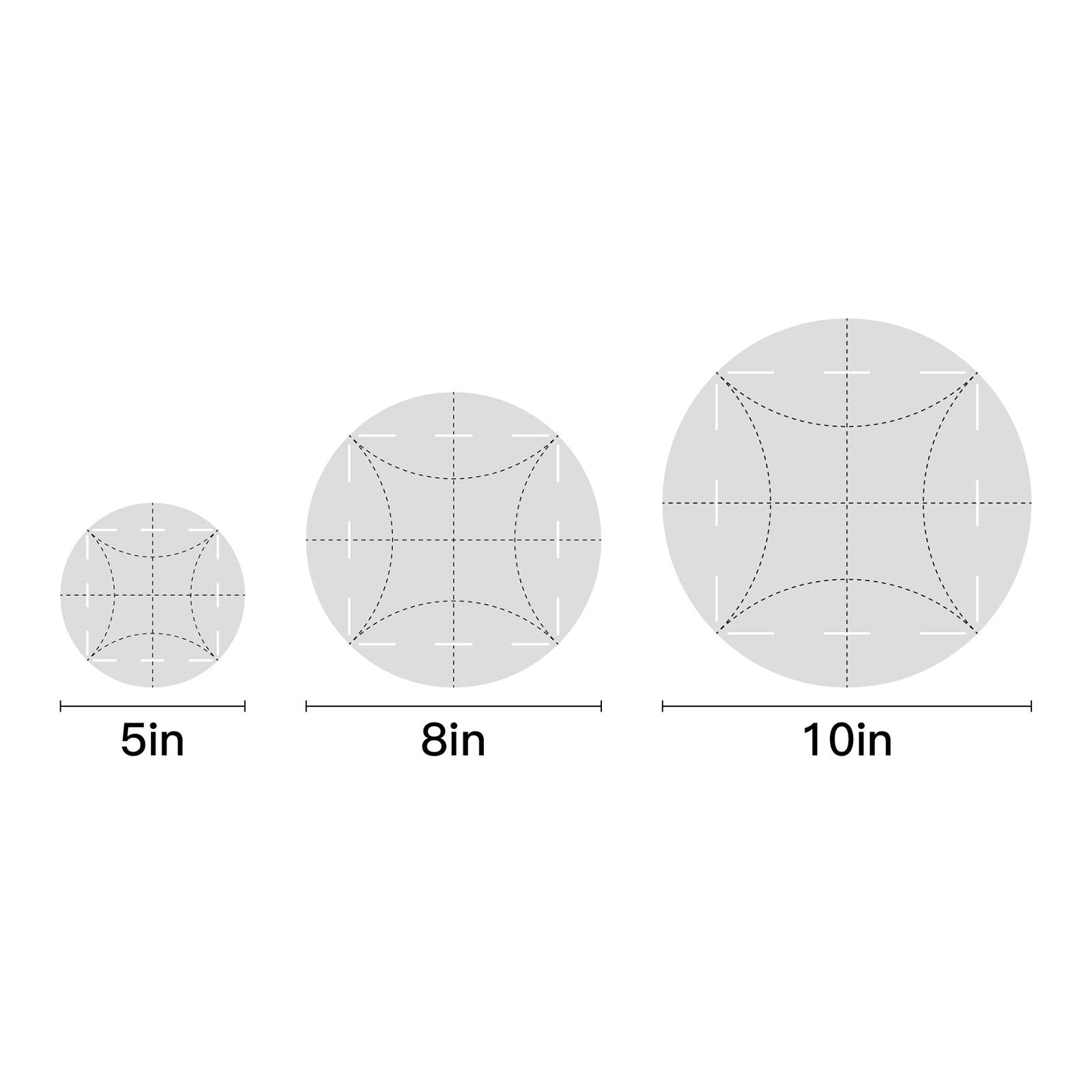 Acrylic Round Template Cutting Multifunctional Curve Clear Quilting Ruler L