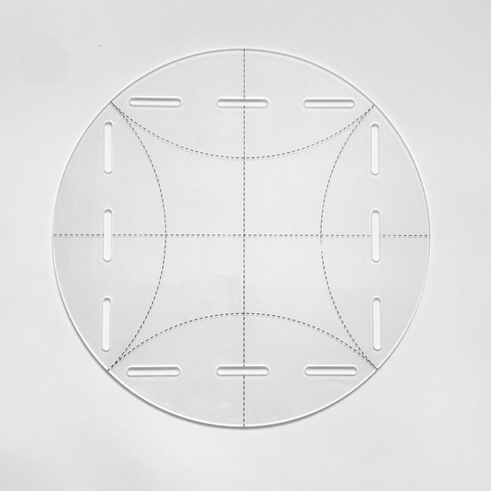 Acrylic Round Template Cutting Multifunctional Curve Clear Quilting Ruler M