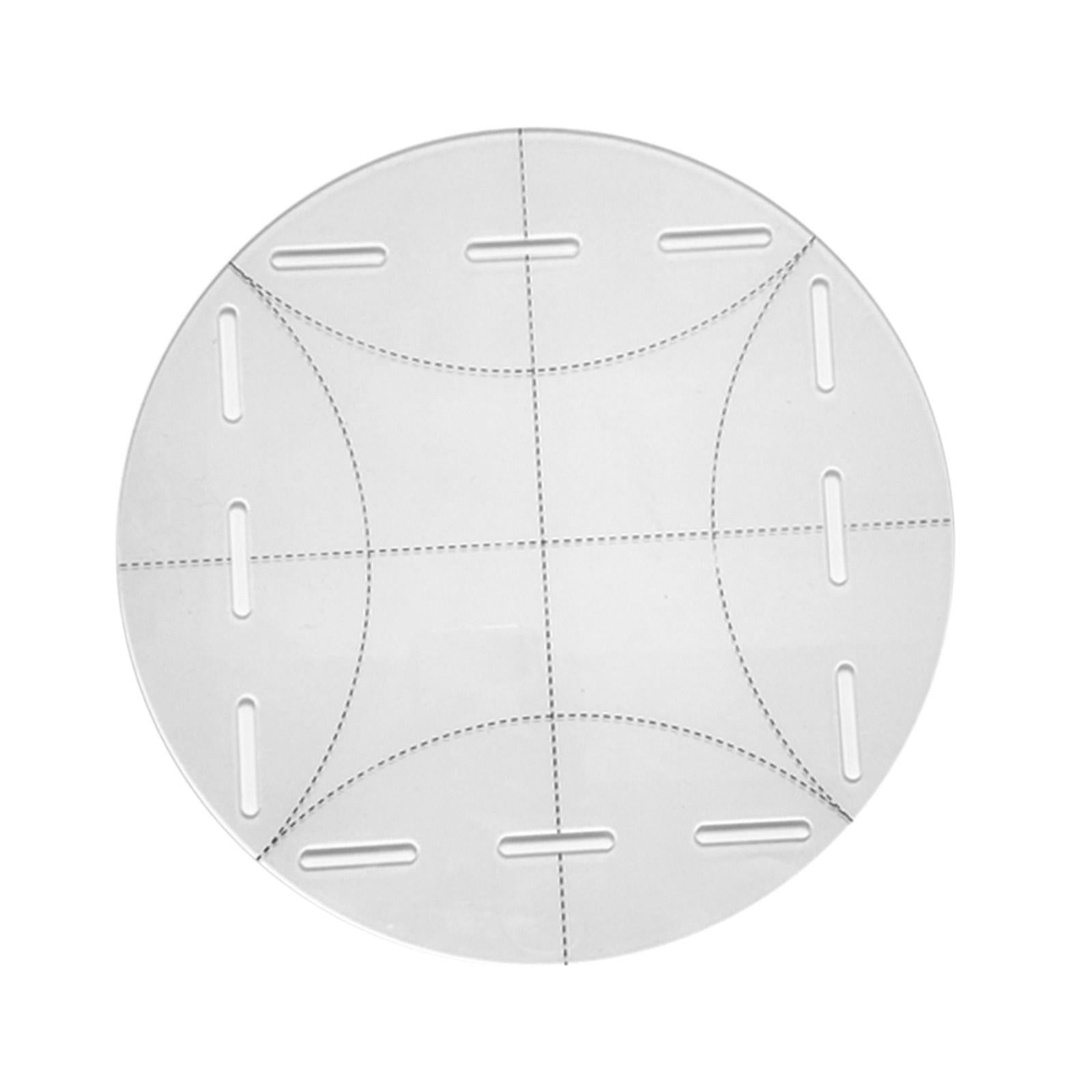 Acrylic Round Template Cutting Multifunctional Curve Clear Quilting Ruler M