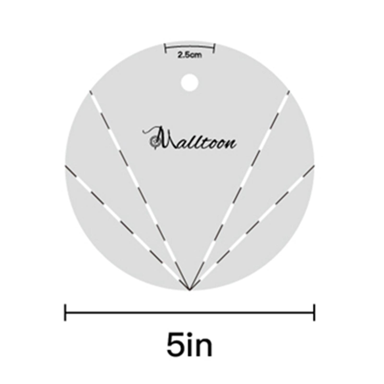 Round Quilting Template Patchwork Sewing Ruler DIY Crafts Drawing Tools 5inch