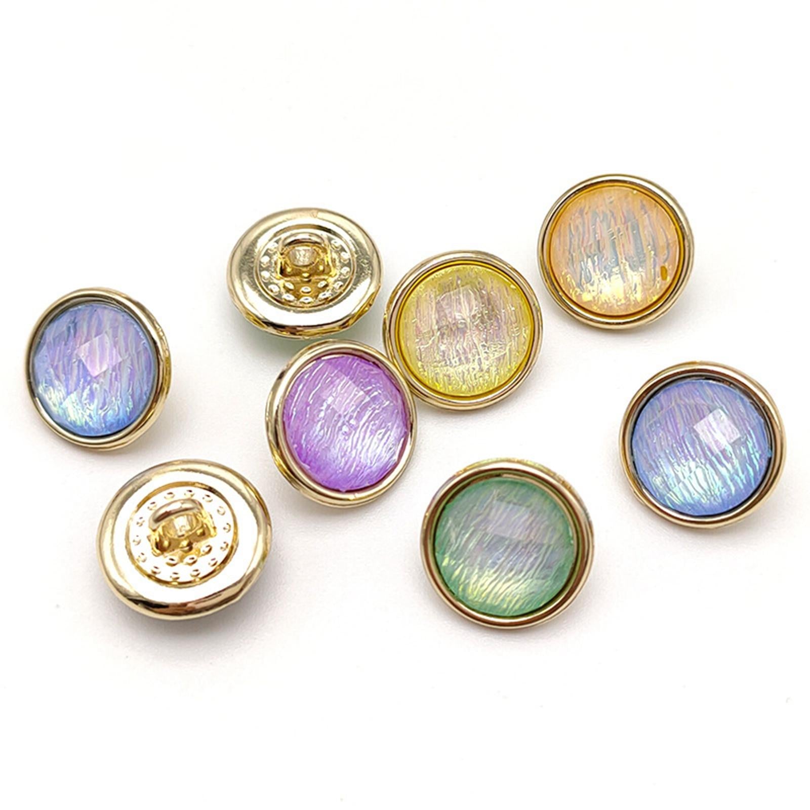 50Pcs Sewing Buttons 12mm DIY Decorative Metal Button for Jeans Jacket Coat Black Silver