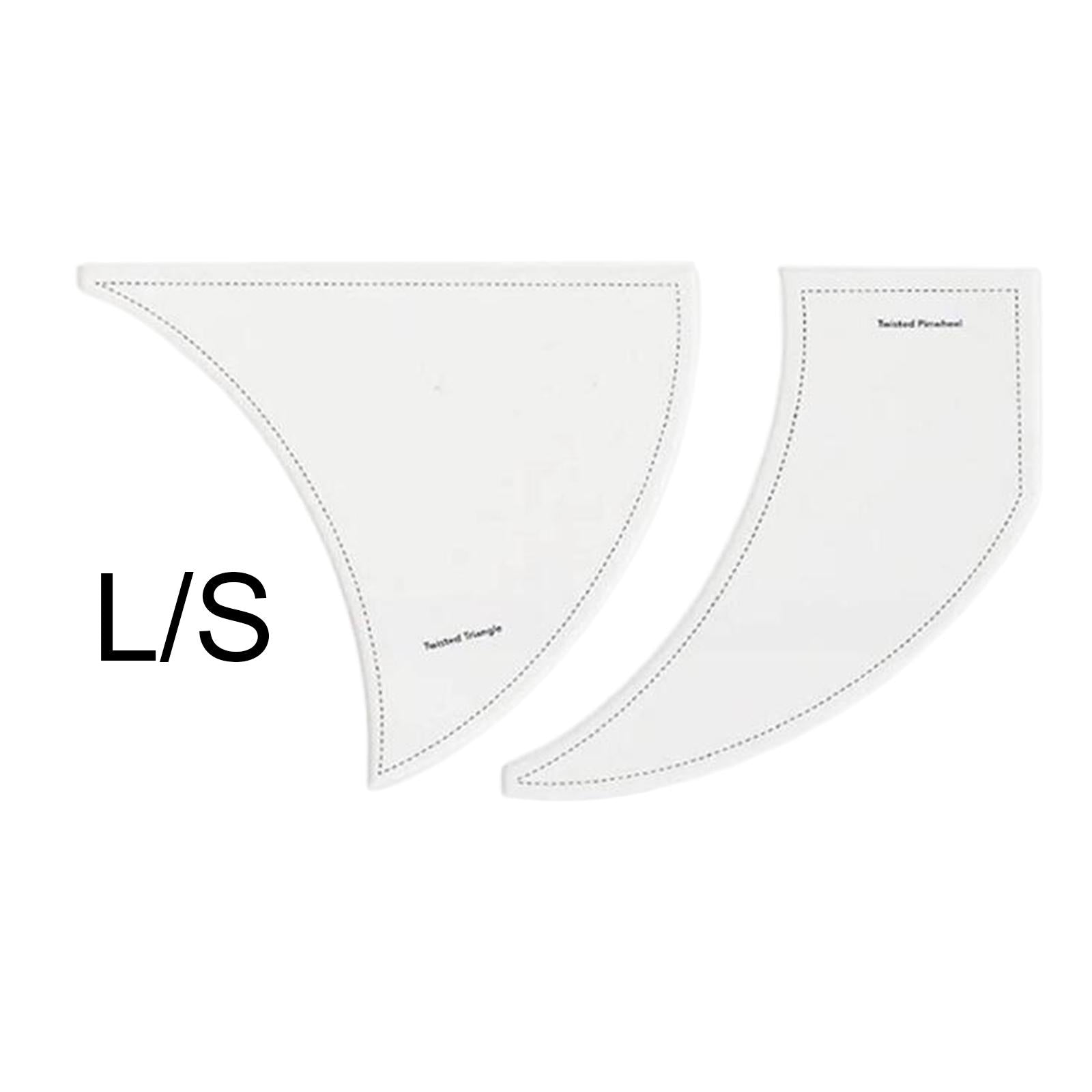 Set of 2 Quilt Ruler Novelty Nonslip for Template Ruler Pattern Quilting L