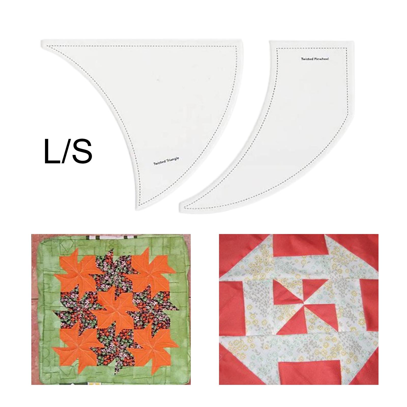 Set of 2 Quilt Ruler Novelty Nonslip for Template Ruler Pattern Quilting L