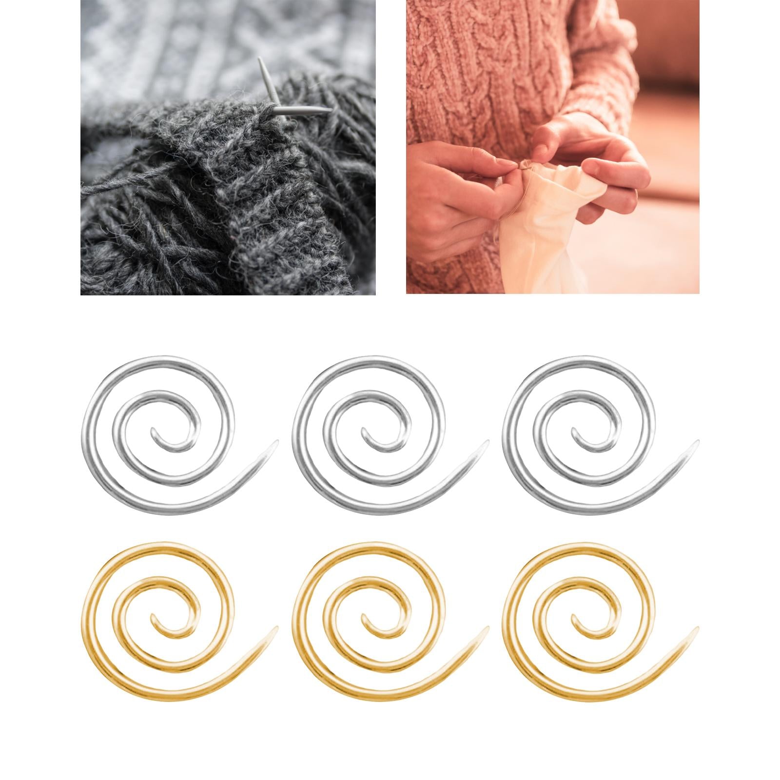 6 Pieces Spiral Cable Knitting Needle for Beginners Yarn Sewing Knitting