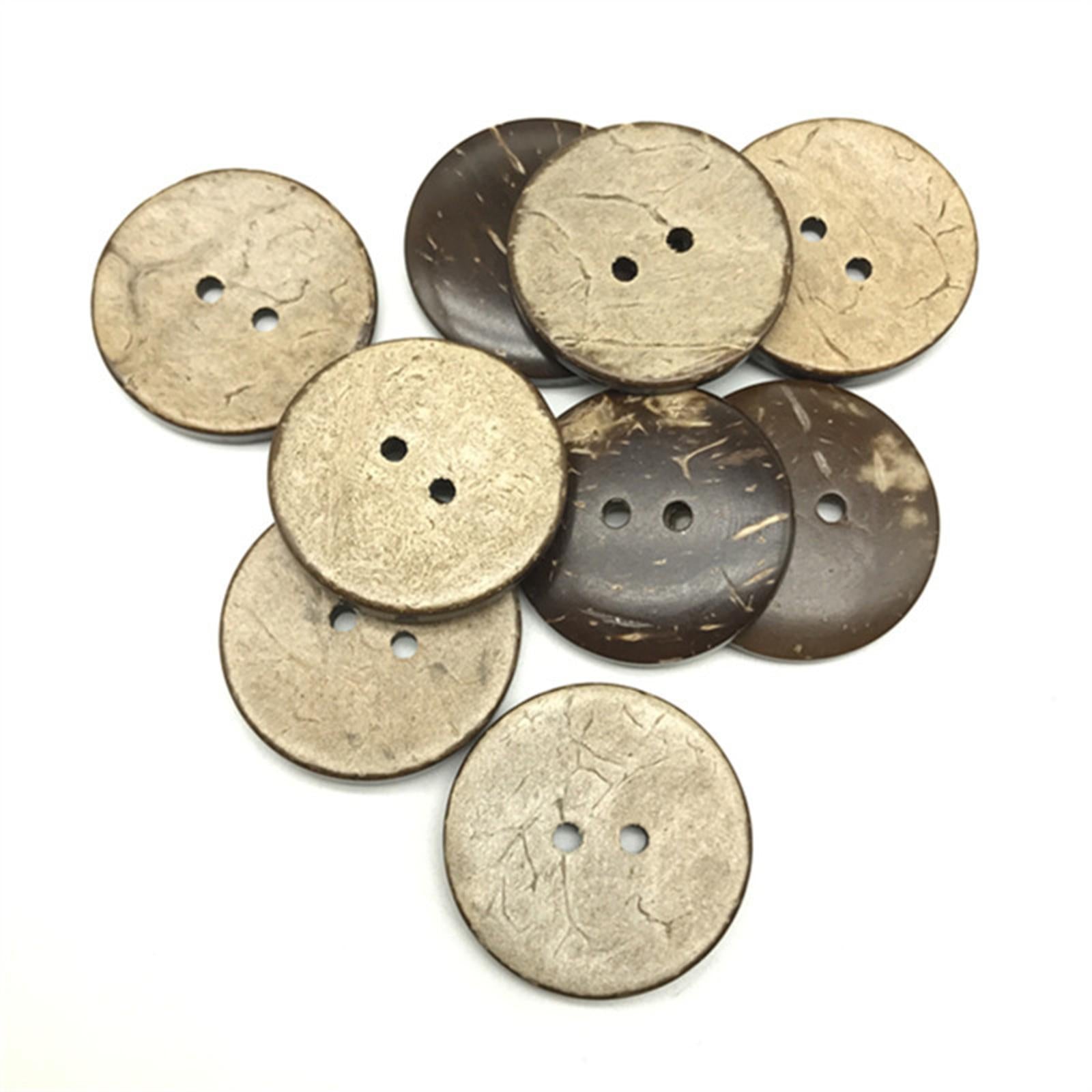 100x Coconut Shell Buttons Decor Handmade for Clothes Scrapbook 2 Holes 20MM
