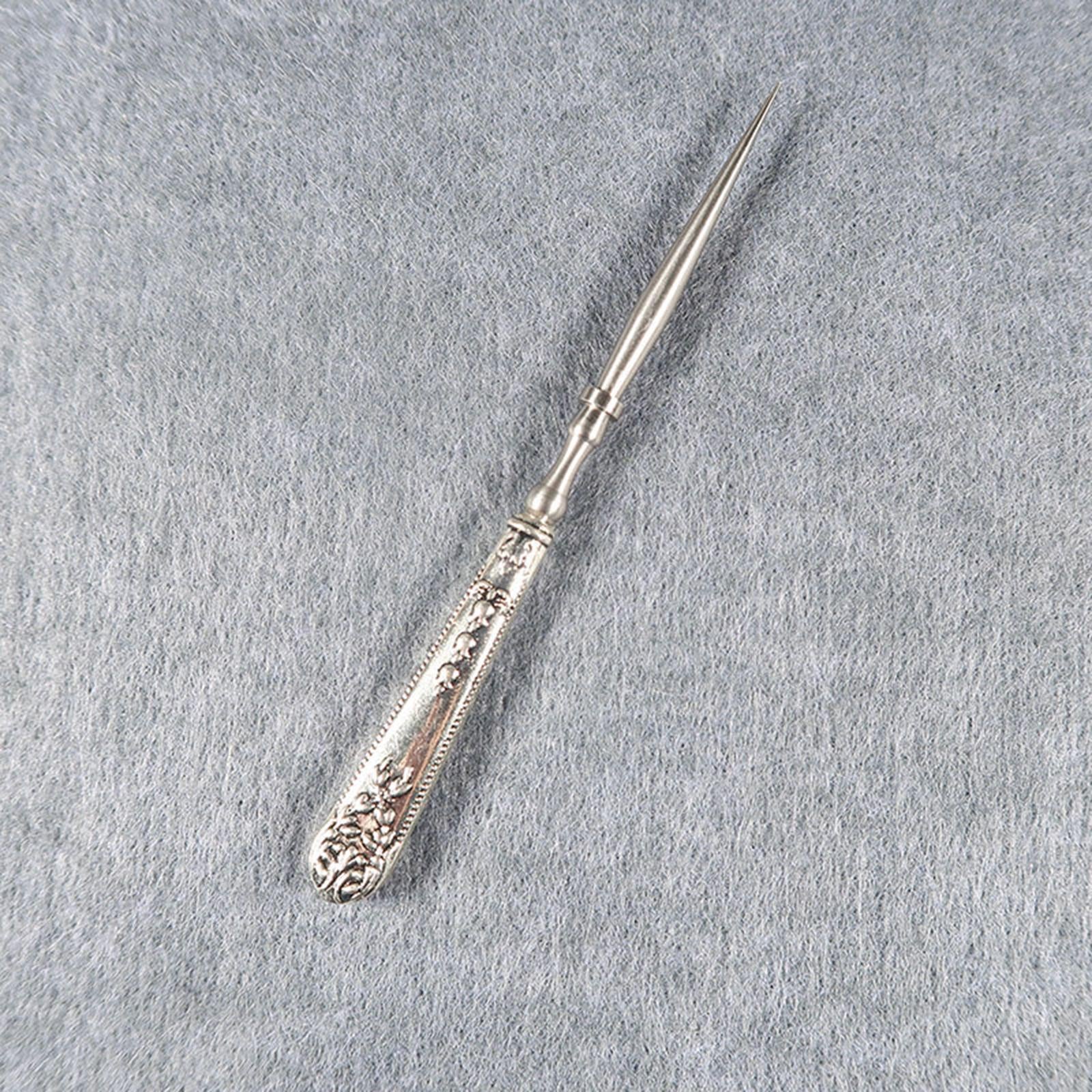 Leather Punch Hole Awl Leathercraft Repair Tailors DIY Sewing Supplies Silver