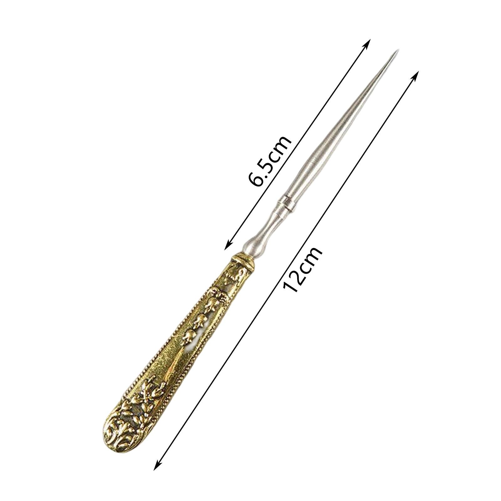 Leather Punch Hole Awl Leathercraft Repair Tailors DIY Sewing Supplies Golden