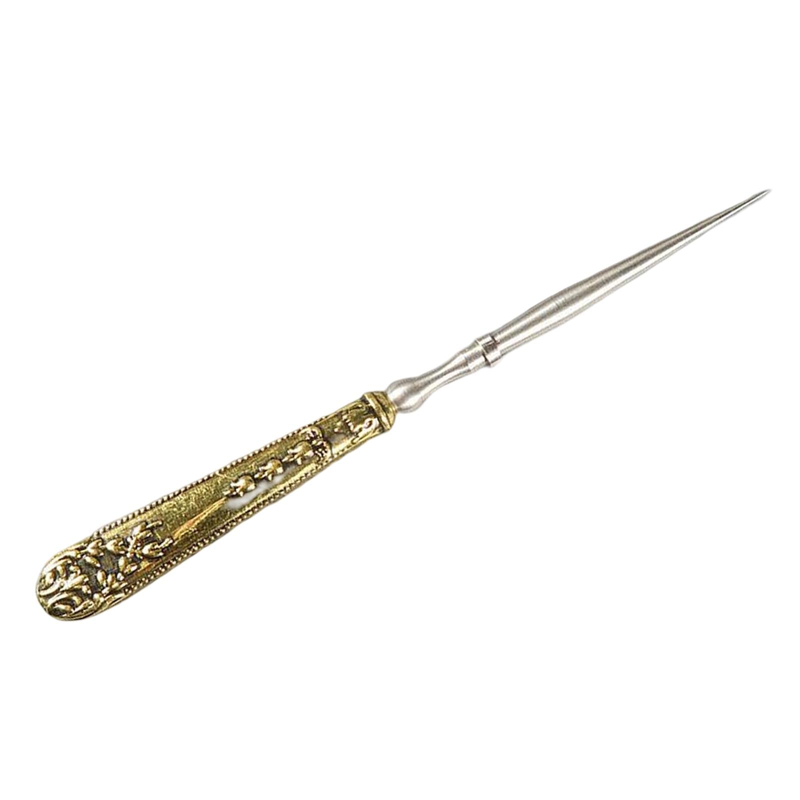 Leather Punch Hole Awl Leathercraft Repair Tailors DIY Sewing Supplies Golden