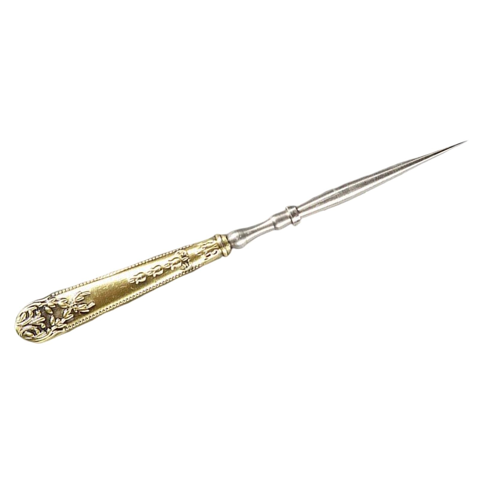 Leather Punch Hole Awl Leathercraft Repair Tailors DIY Sewing Supplies Bronze