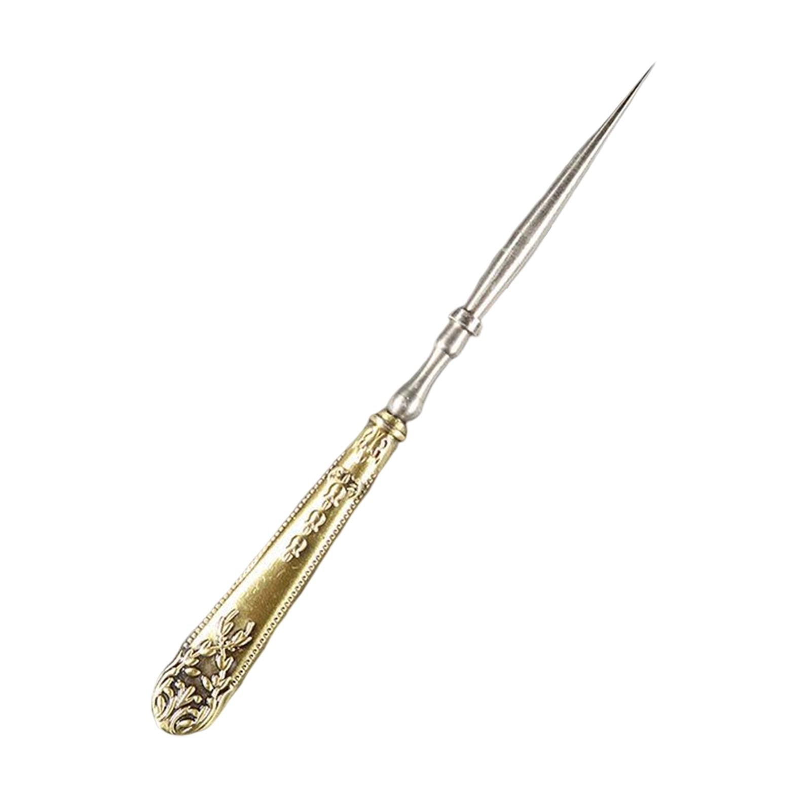 Leather Punch Hole Awl Leathercraft Repair Tailors DIY Sewing Supplies Bronze