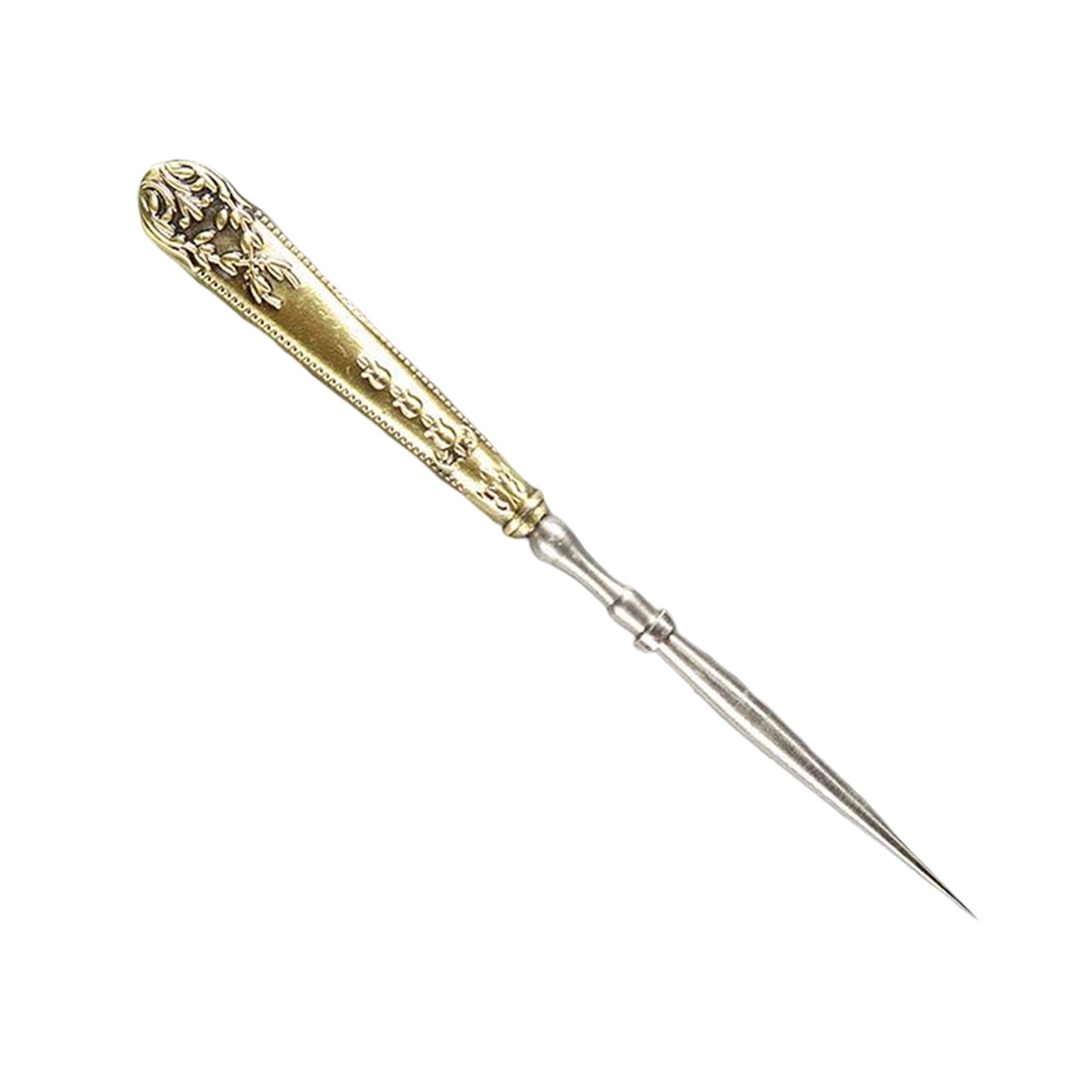 Leather Punch Hole Awl Leathercraft Repair Tailors DIY Sewing Supplies Bronze