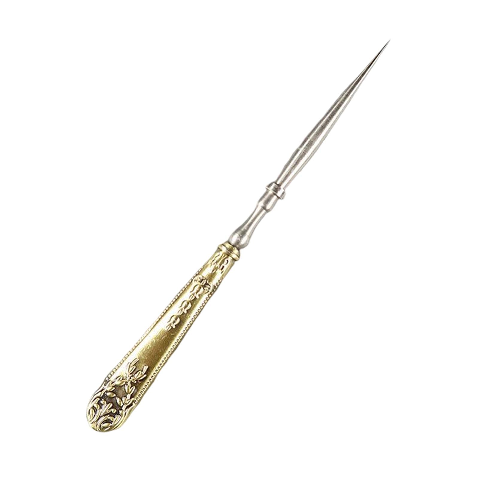 Leather Punch Hole Awl Leathercraft Repair Tailors DIY Sewing Supplies Bronze