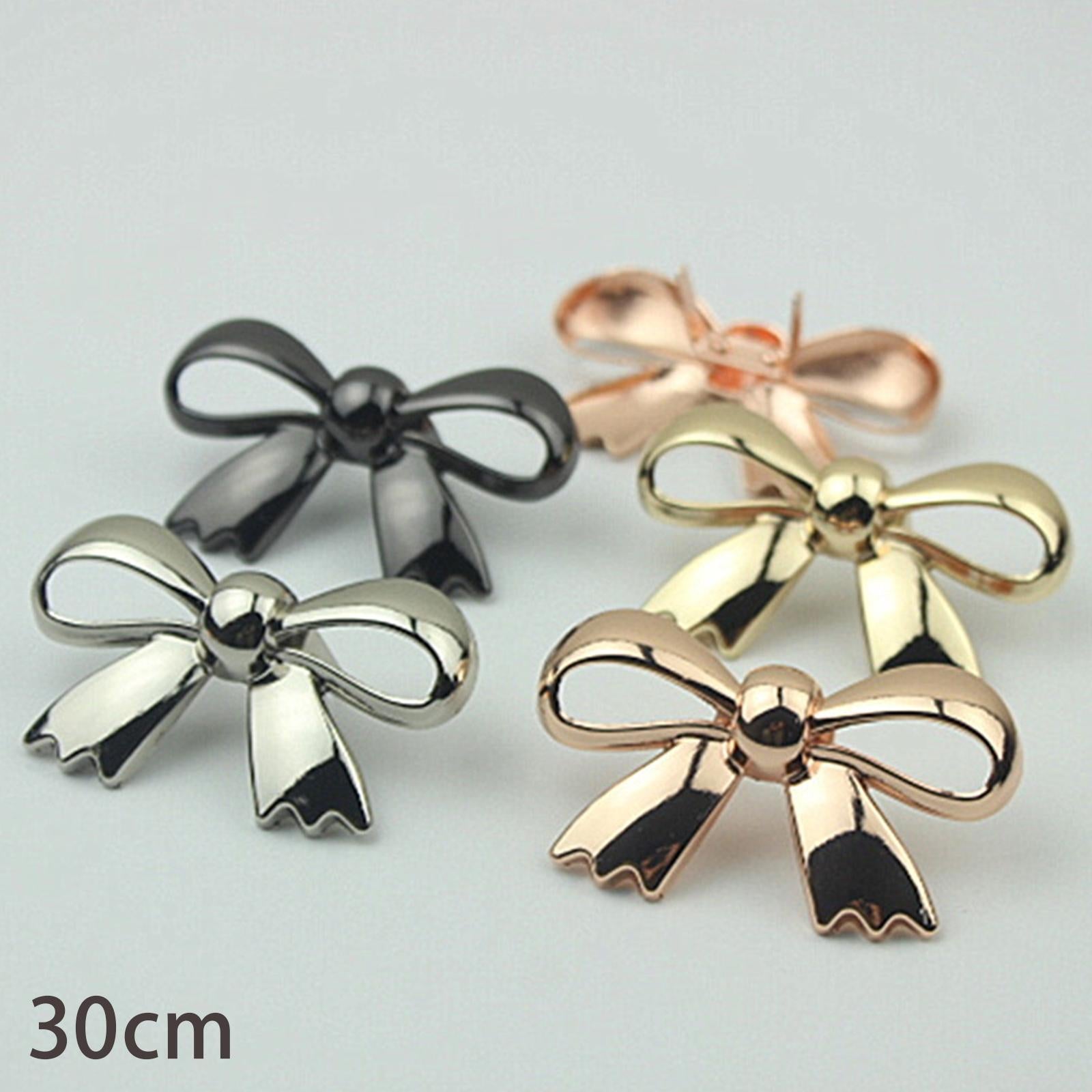 5x Fashion Shoe Clips Bridal Bowknot Buckle Accessories Garments Dark Grey