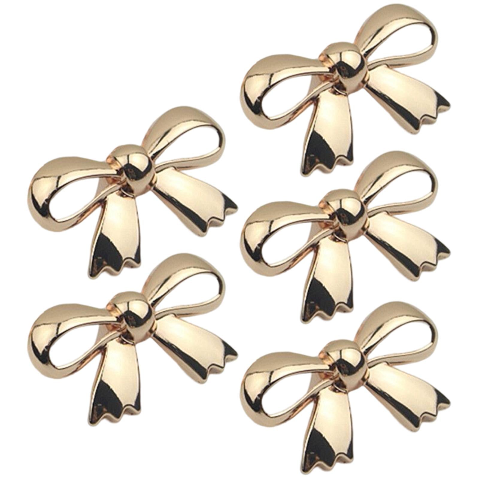 5x Fashion Shoe Clips Bridal Bowknot Buckle Accessories Garments Rose Gold