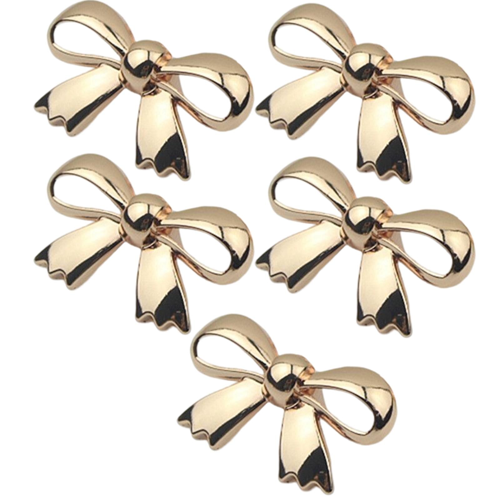 5x Fashion Shoe Clips Bridal Bowknot Buckle Accessories Garments Rose Gold