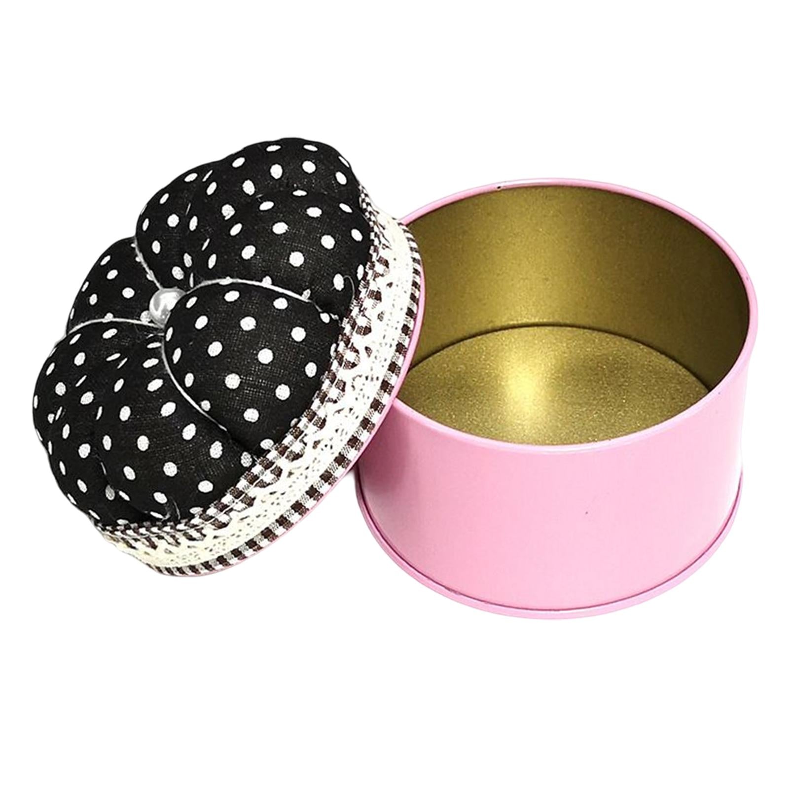Pin Cushion Pincushion with Storage Case for Home Sewing Tool Black