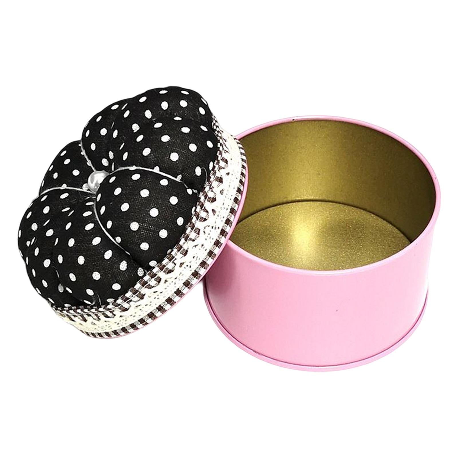 Pin Cushion Pincushion with Storage Case for Home Sewing Tool Black